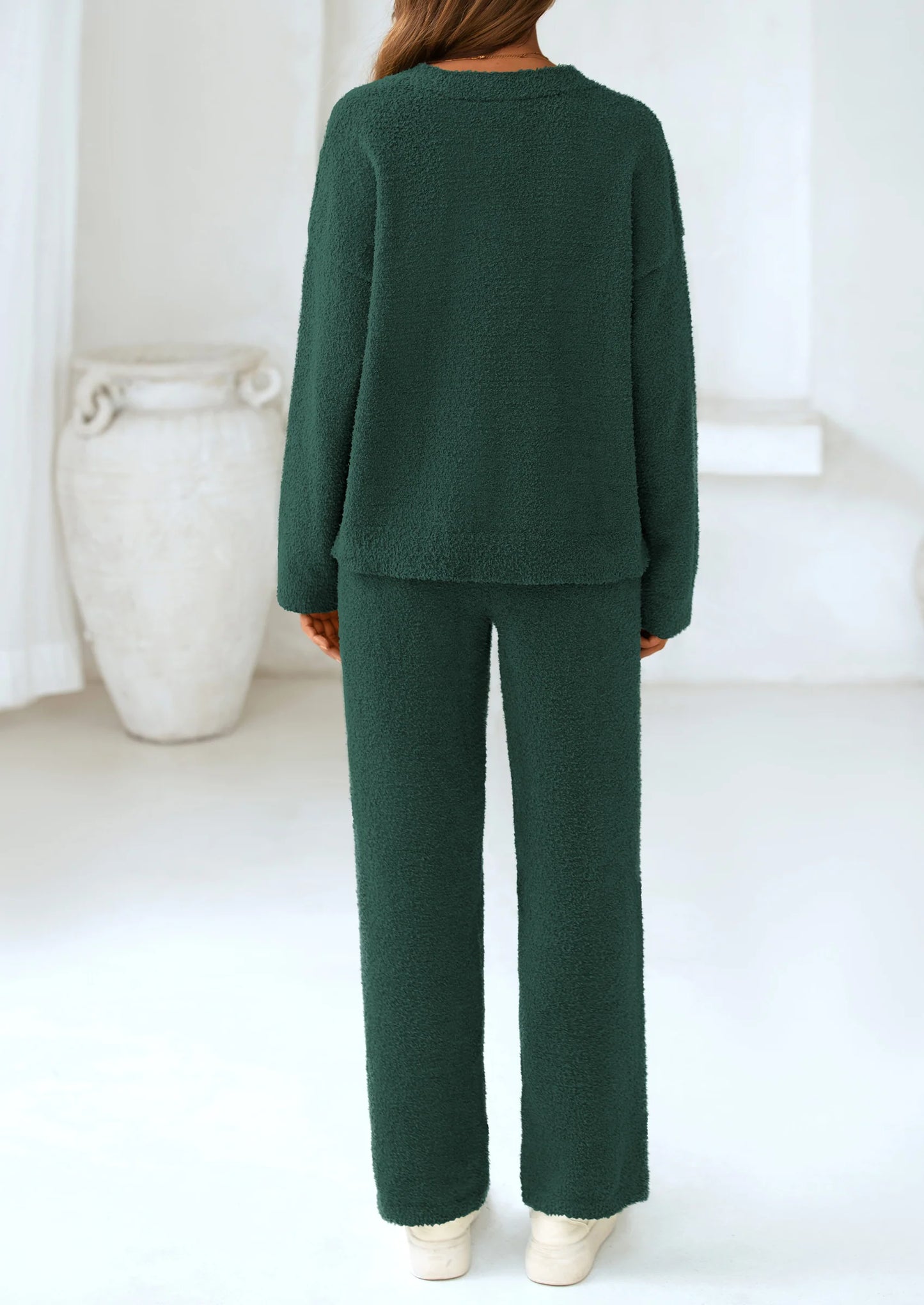 Lounge Sets for Women Two Piece Sweaters Pajama Set Fall Fashion Loungewear Outfits Matching Winter Clothes