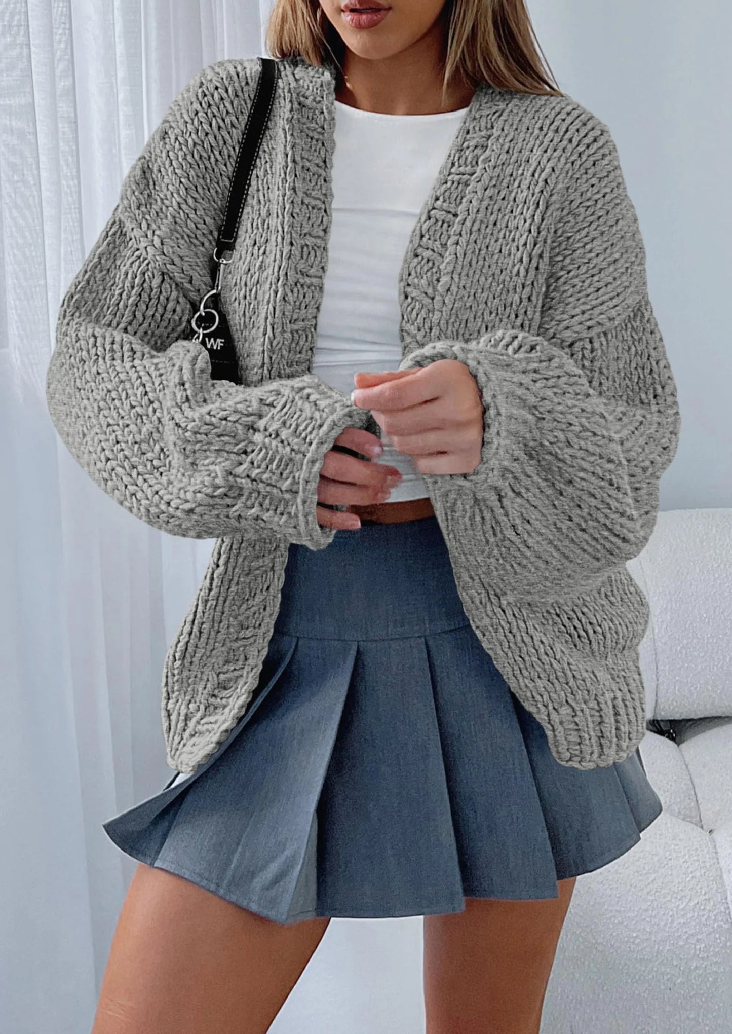 Cardigan Sweaters for Women Trendy Fall Fashion Long Sleeve Chunky Knit Cardigans Winter Clothing Outfits