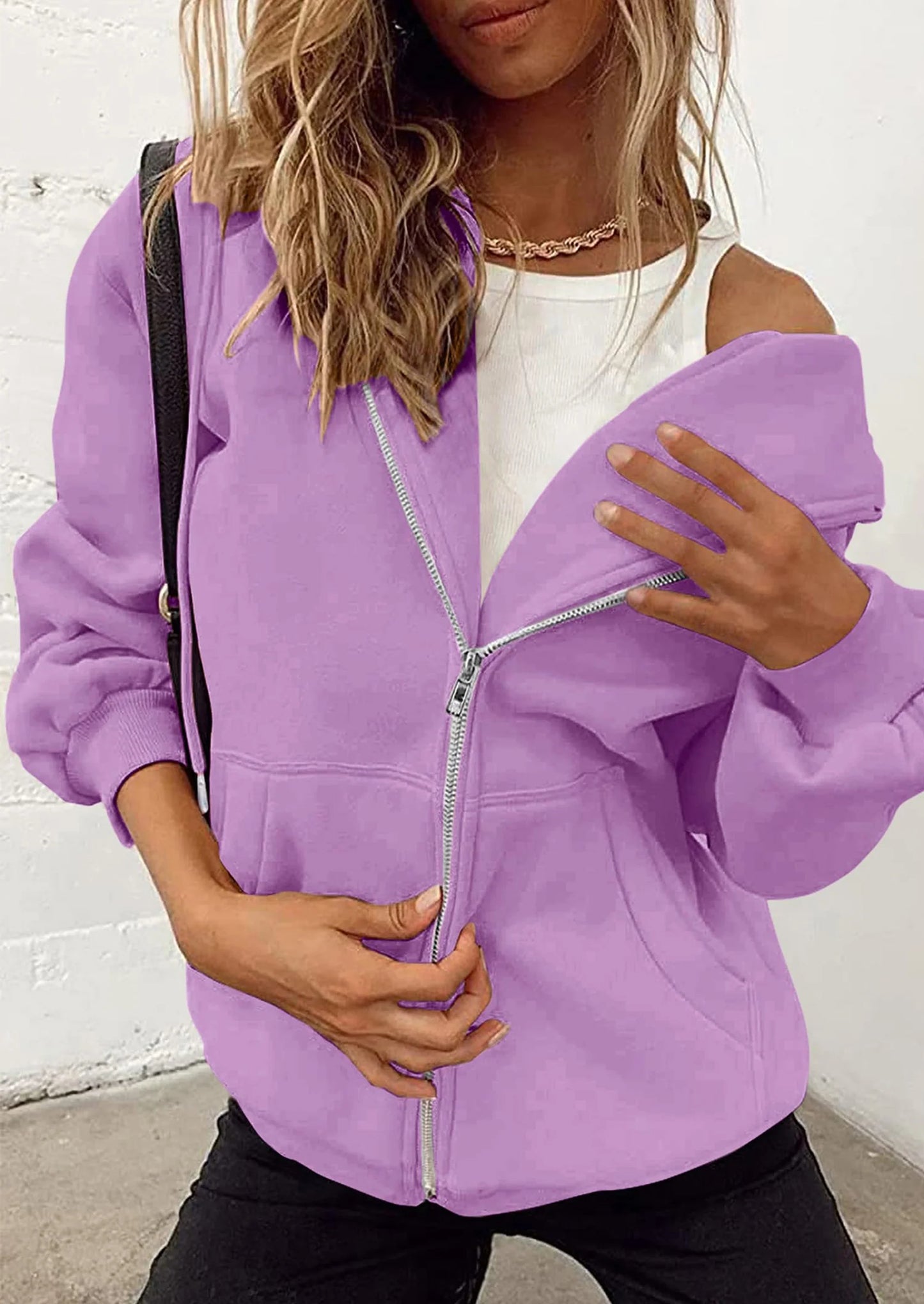 Women's Zip Up Y2K Hoodies Casual Long Sleeve Sweatshirts Fall Spring Track Jackets with Pockets
