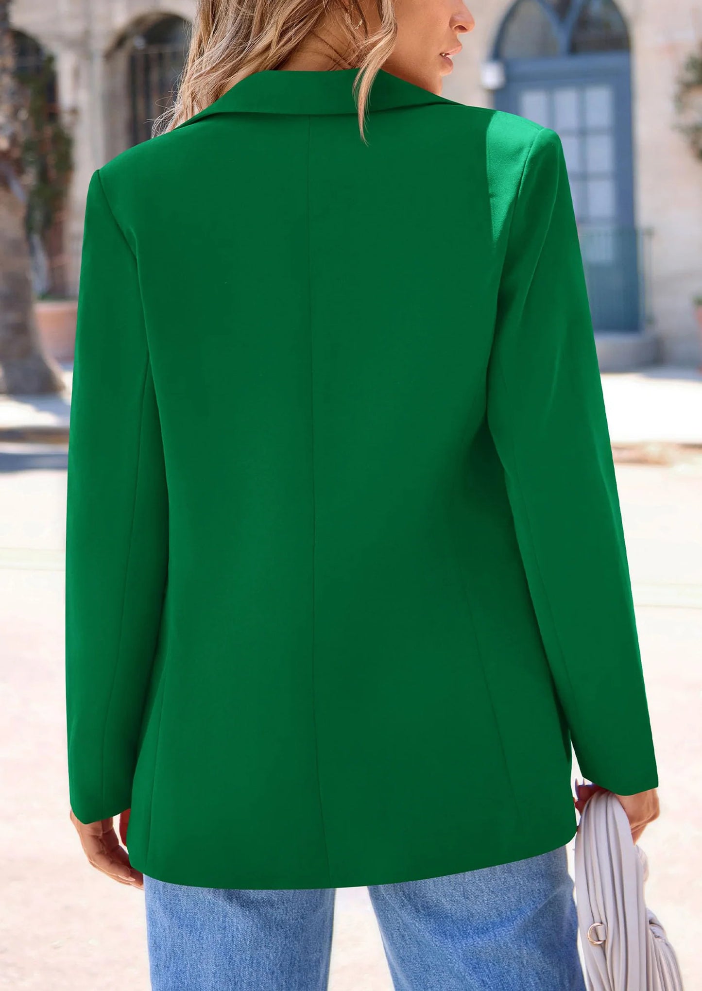 Women's Spring Fall Business Casual Blazers Long Sleeve Notch Lapel Trendy Work Office Blazer Jackets Outerwear