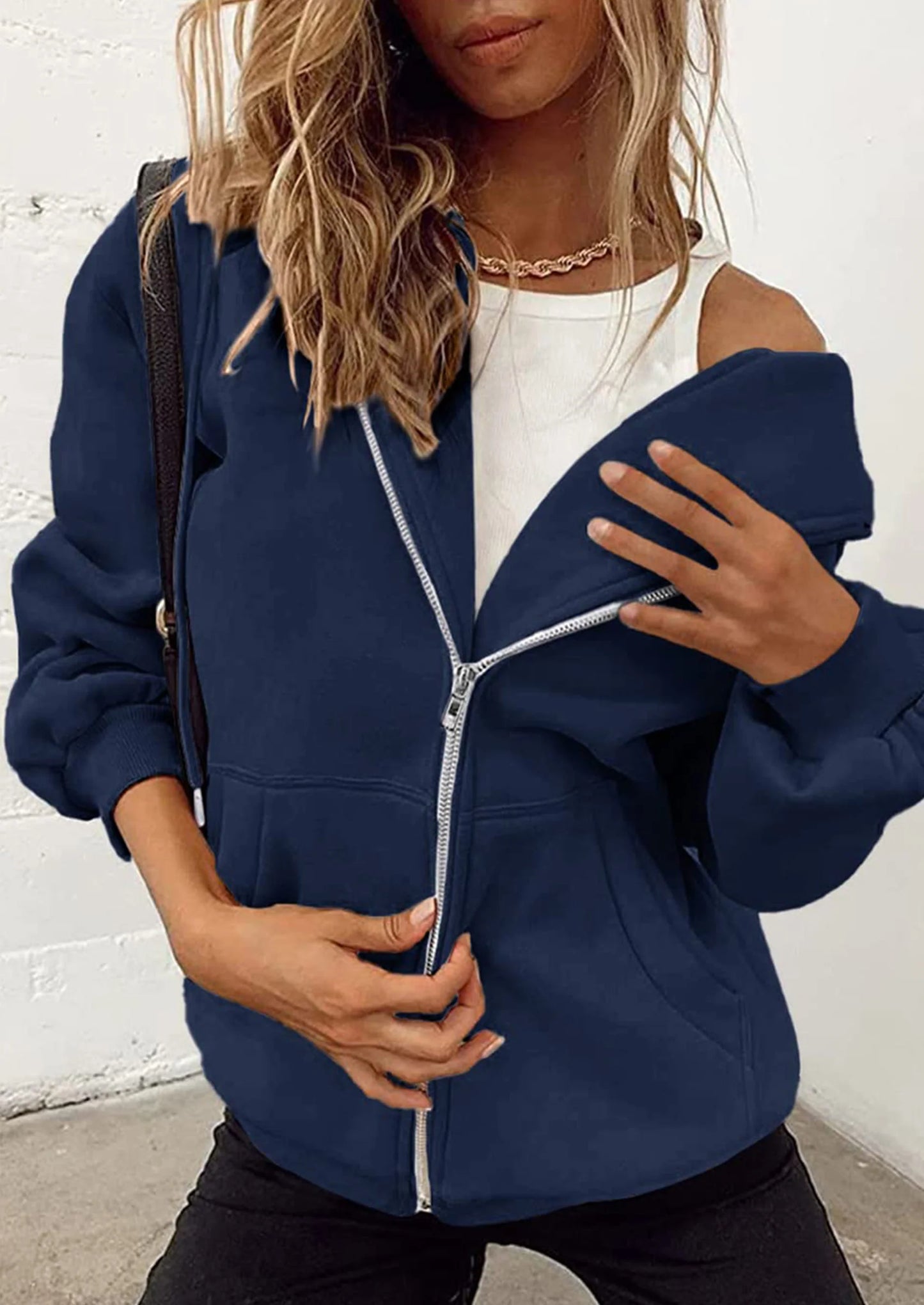 Women's Zip Up Y2K Hoodies Casual Long Sleeve Sweatshirts Fall Spring Track Jackets with Pockets