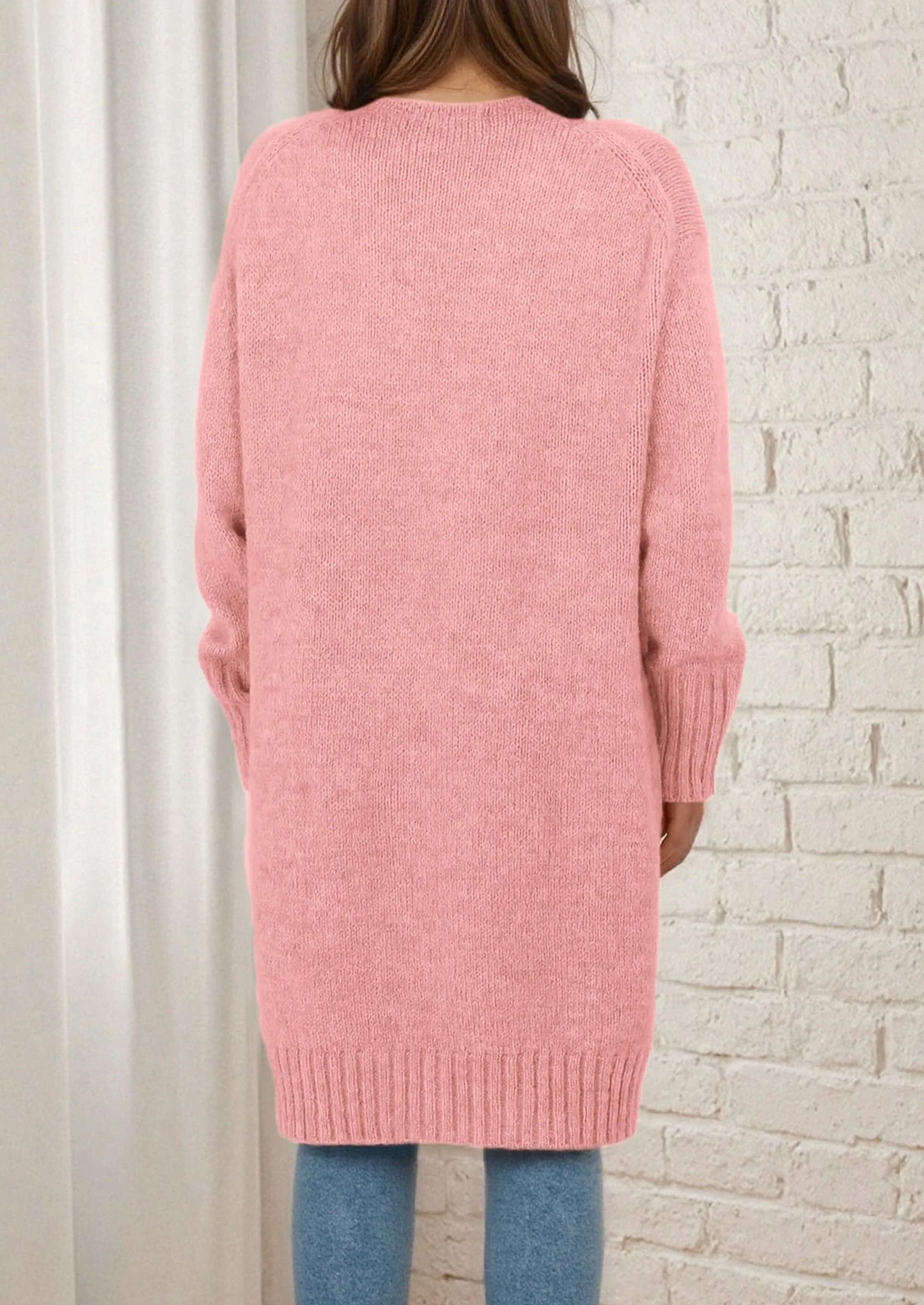 Fall Long Sleeve Cardigan Sweaters for Women Trendy Winter Open Front Loose Knitted Cardigans with Pockets