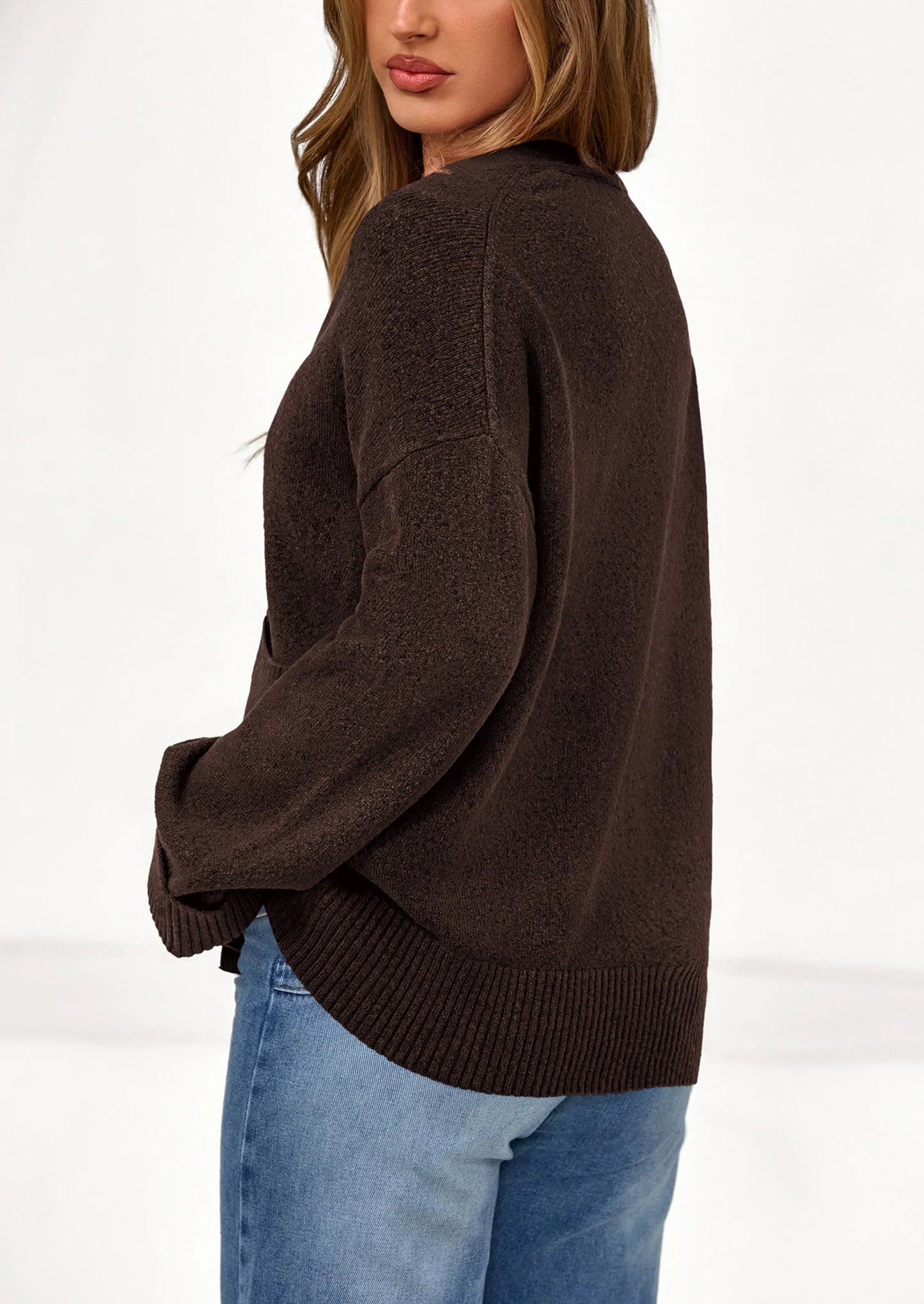 Women's Oversized Cardigan Sweaters Trendy Chunky Knit Long Sleeve V Neck Button Down Fall Winter Outfits
