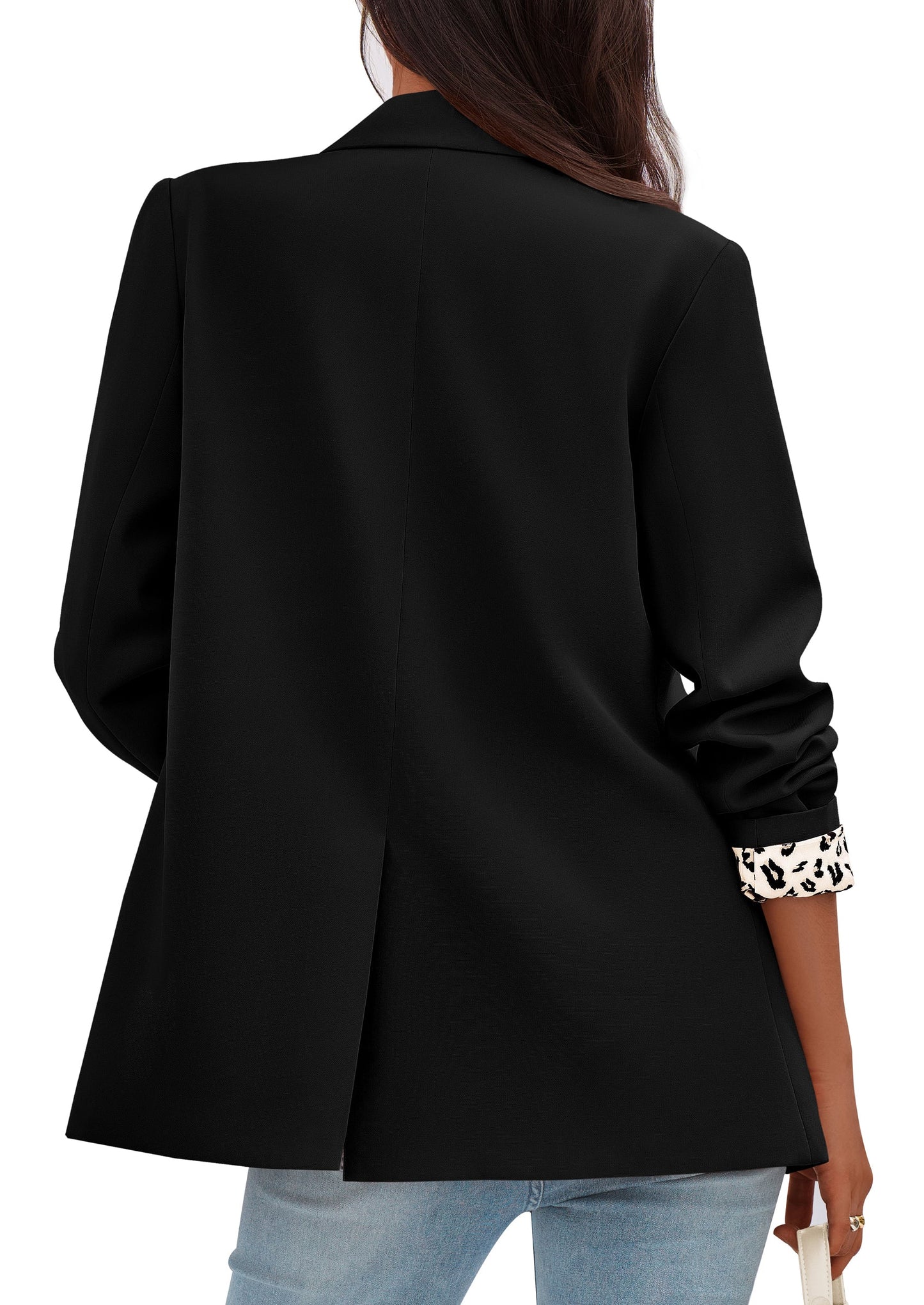 Blazers for Women Fall Work Office Suit Jackets Dressy Open Front Leopard Blazer Business Casual Outfits