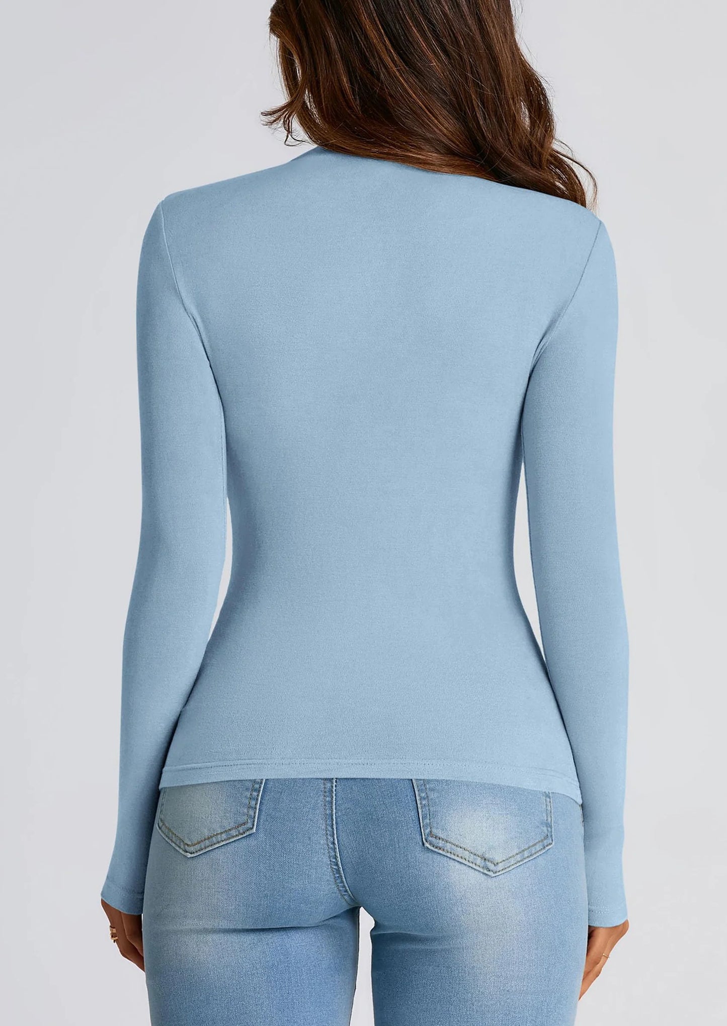 Womens Fall Y2K Going Out Crop Tops Long Sleeve Mock Neck Ruched Slim Fitted Basic Trendy Casual T Shirts Blouse