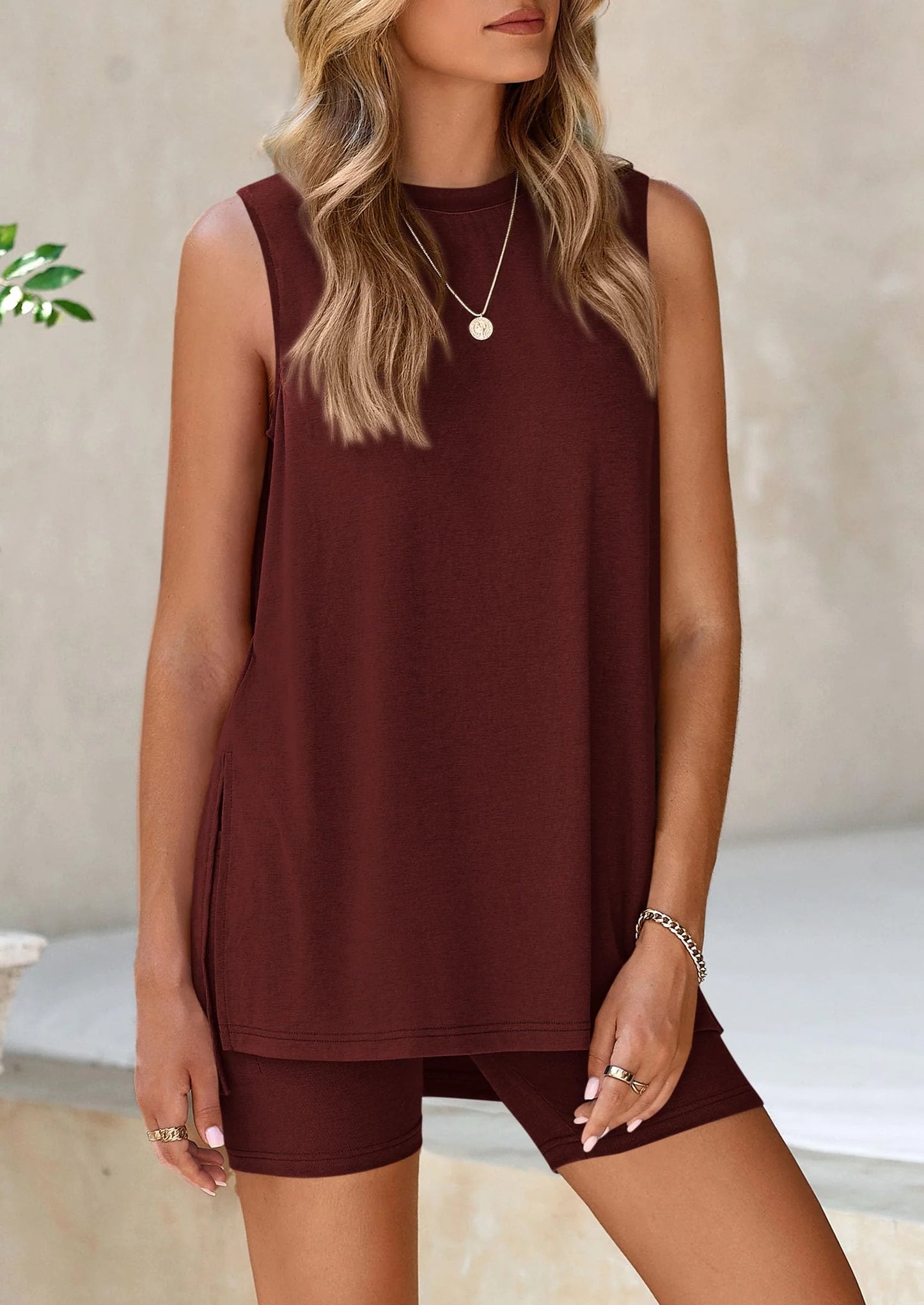 2 Piece Sets for Women Summer Matching Lounge Shorts Set Resort Airport Travel Loungewear Outfits Clothing