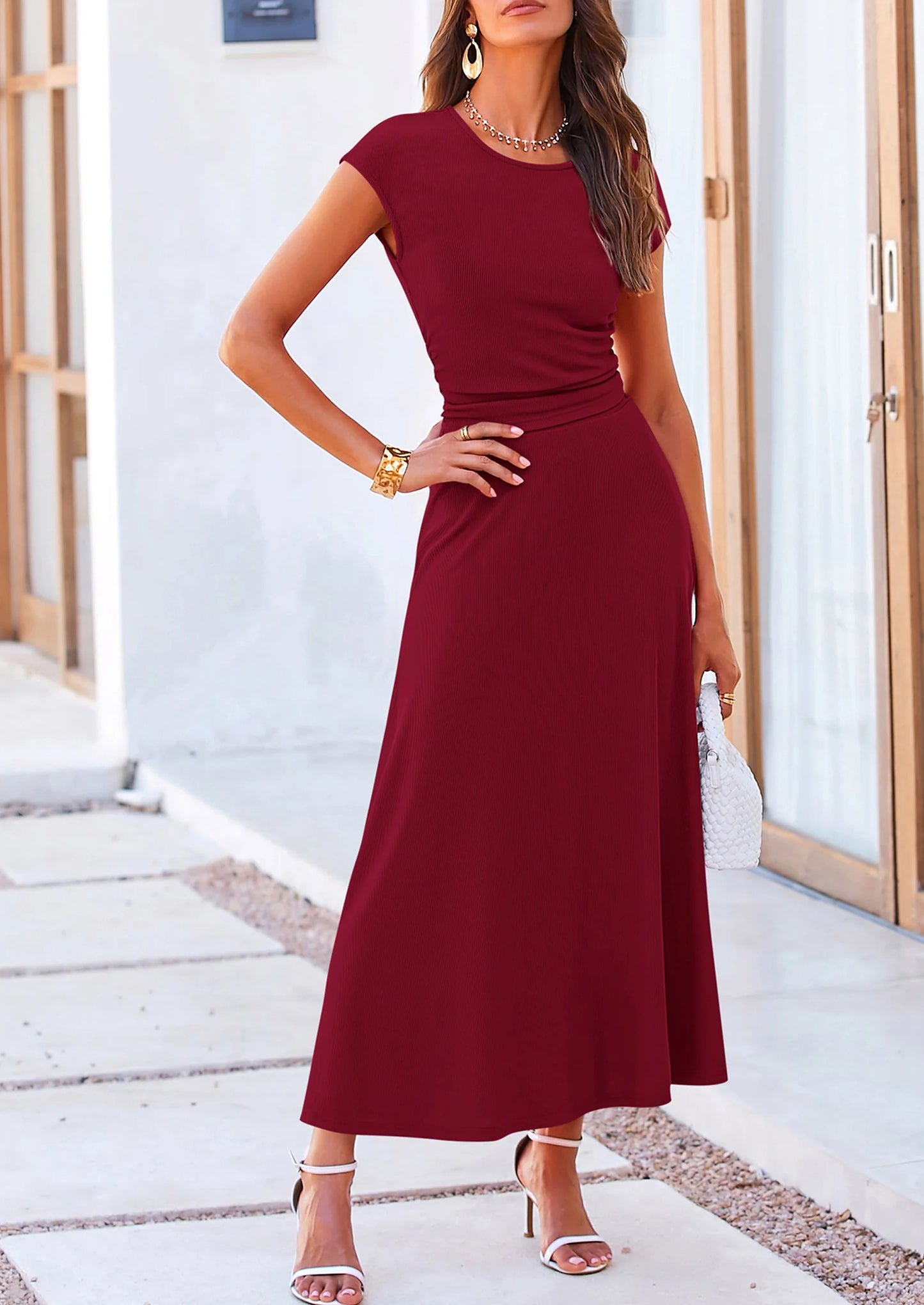 Summer Two Piece Skirt Set for Women Dressy Casual Knit Matching Travel Spring Vacation Lounge Outfits
