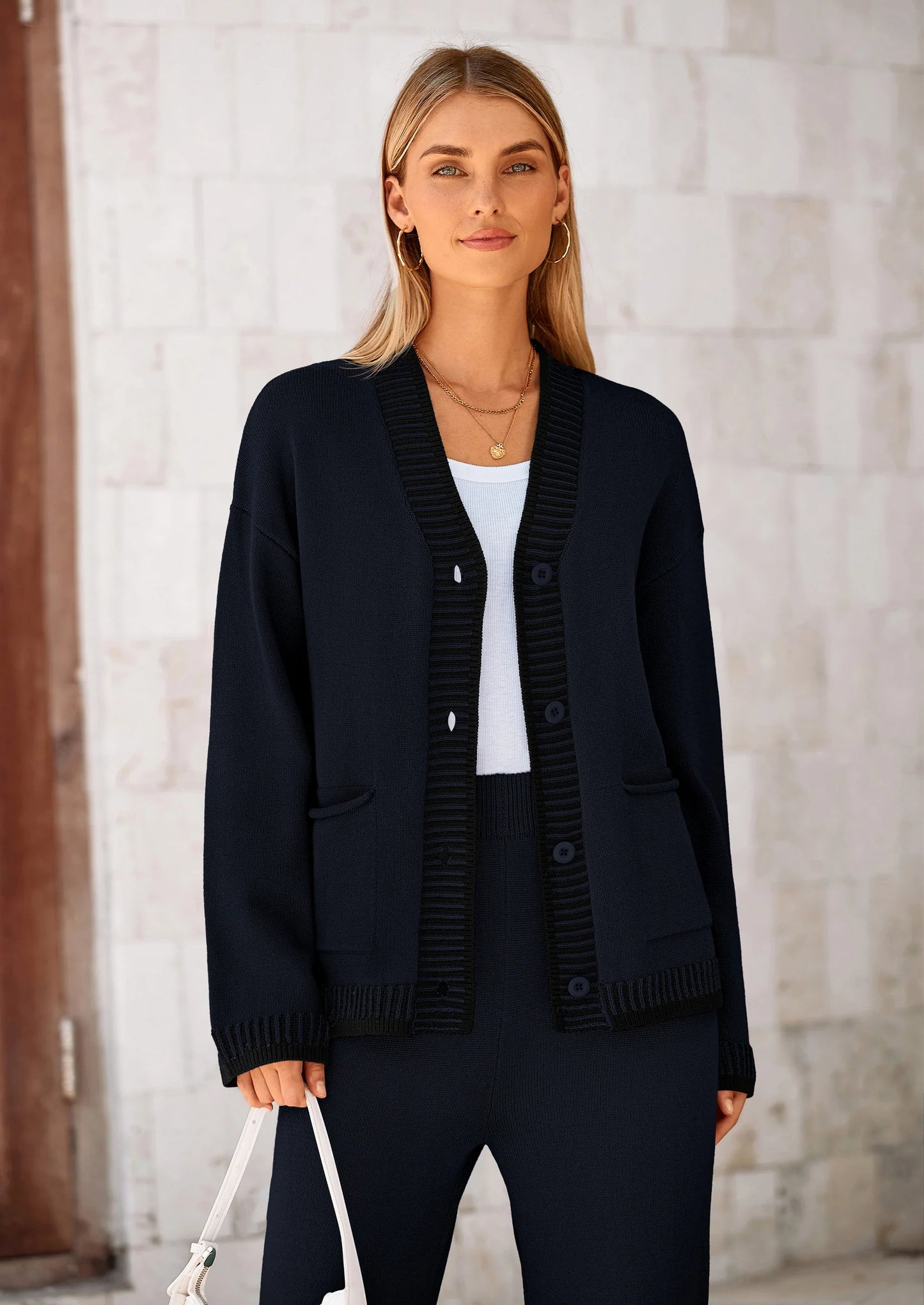 Lounge Sets for Women Fall Loungewear 2 Piece Outfits Cardigan Sweaters Track Suit Matching Winter Clothing