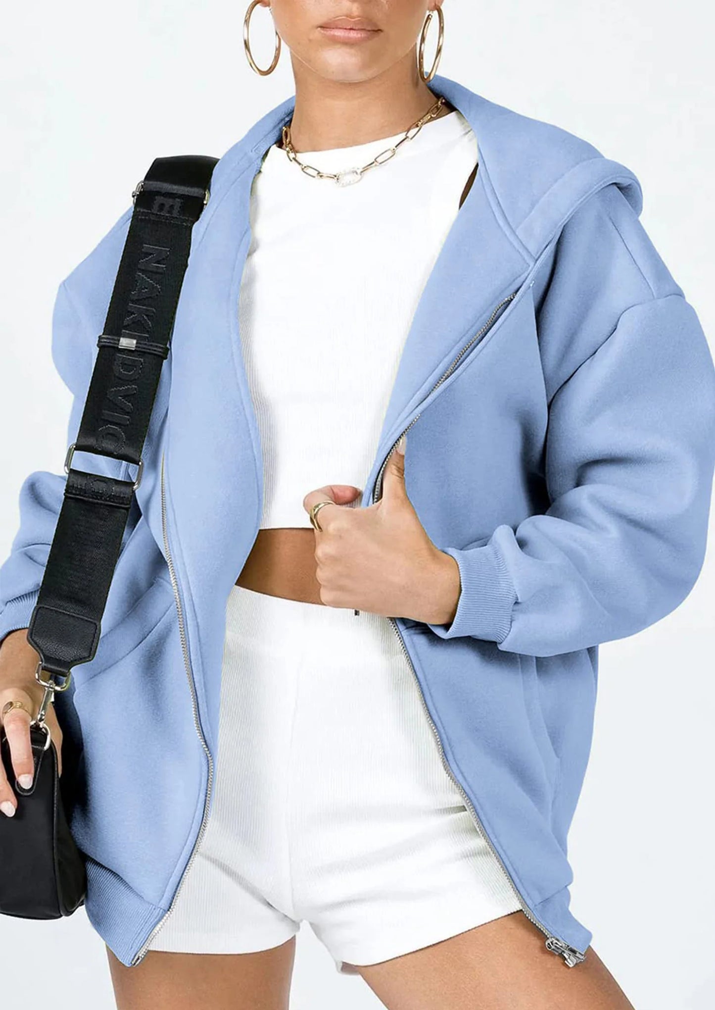 Women's Zip Up Y2K Hoodies Casual Long Sleeve Sweatshirts Fall Spring Track Jackets with Pockets