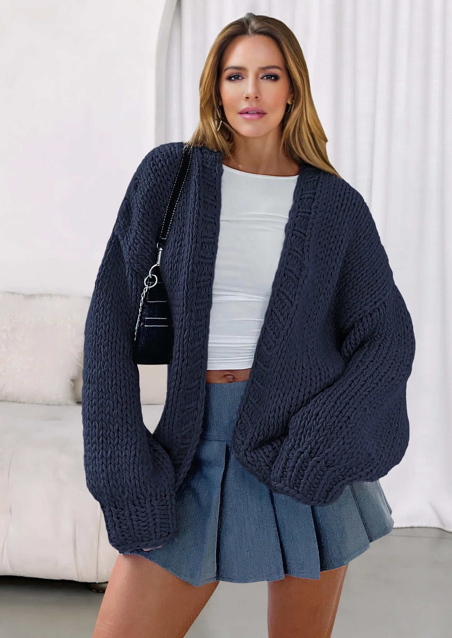 Cardigan Sweaters for Women Trendy Fall Fashion Long Sleeve Chunky Knit Cardigans Winter Clothing Outfits