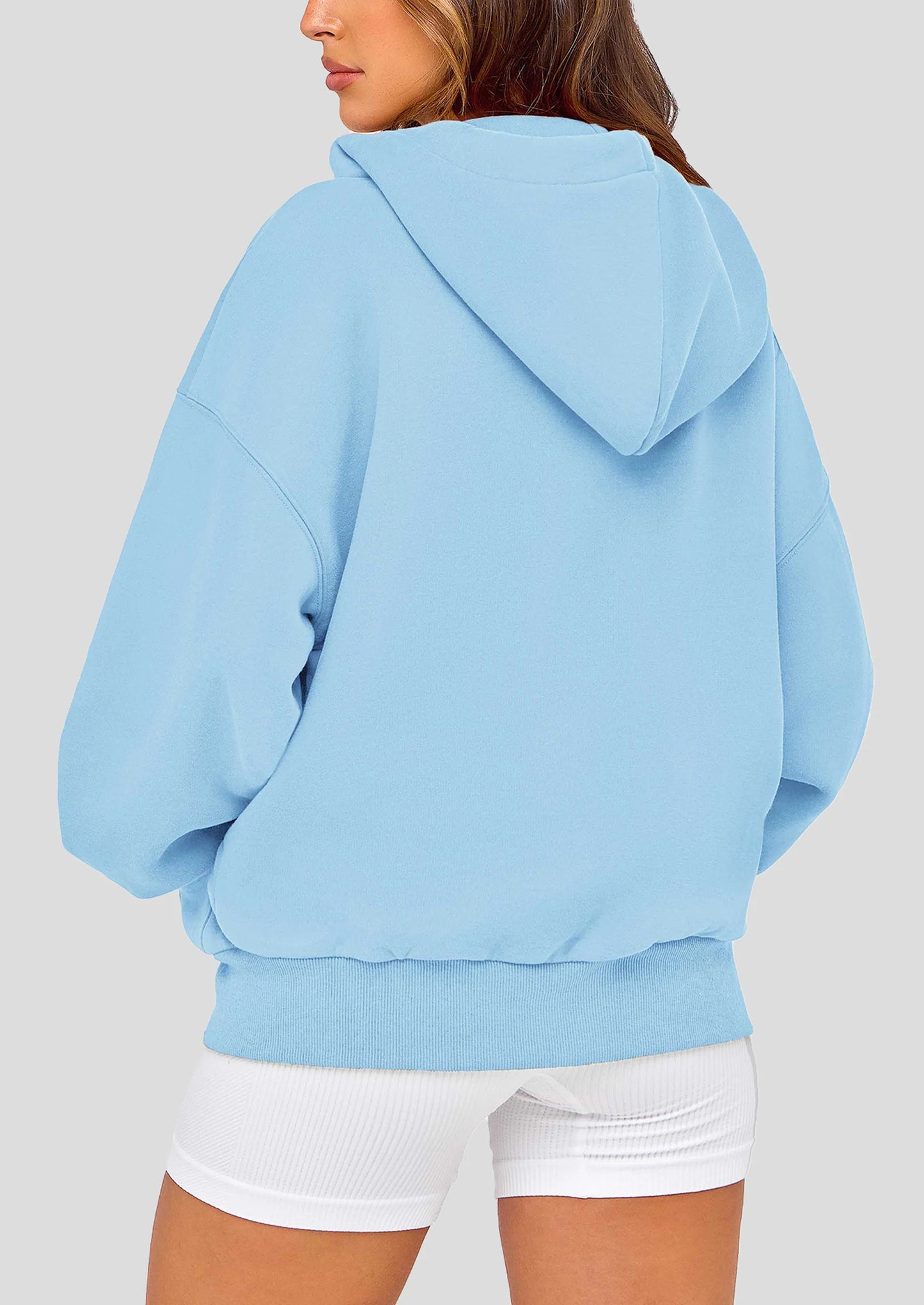 Women's Fall Oversized Hoodies Sweatshirt Long Sleeve Zip Up Pockets Loose Fit Y2K Winter Jackets Coat