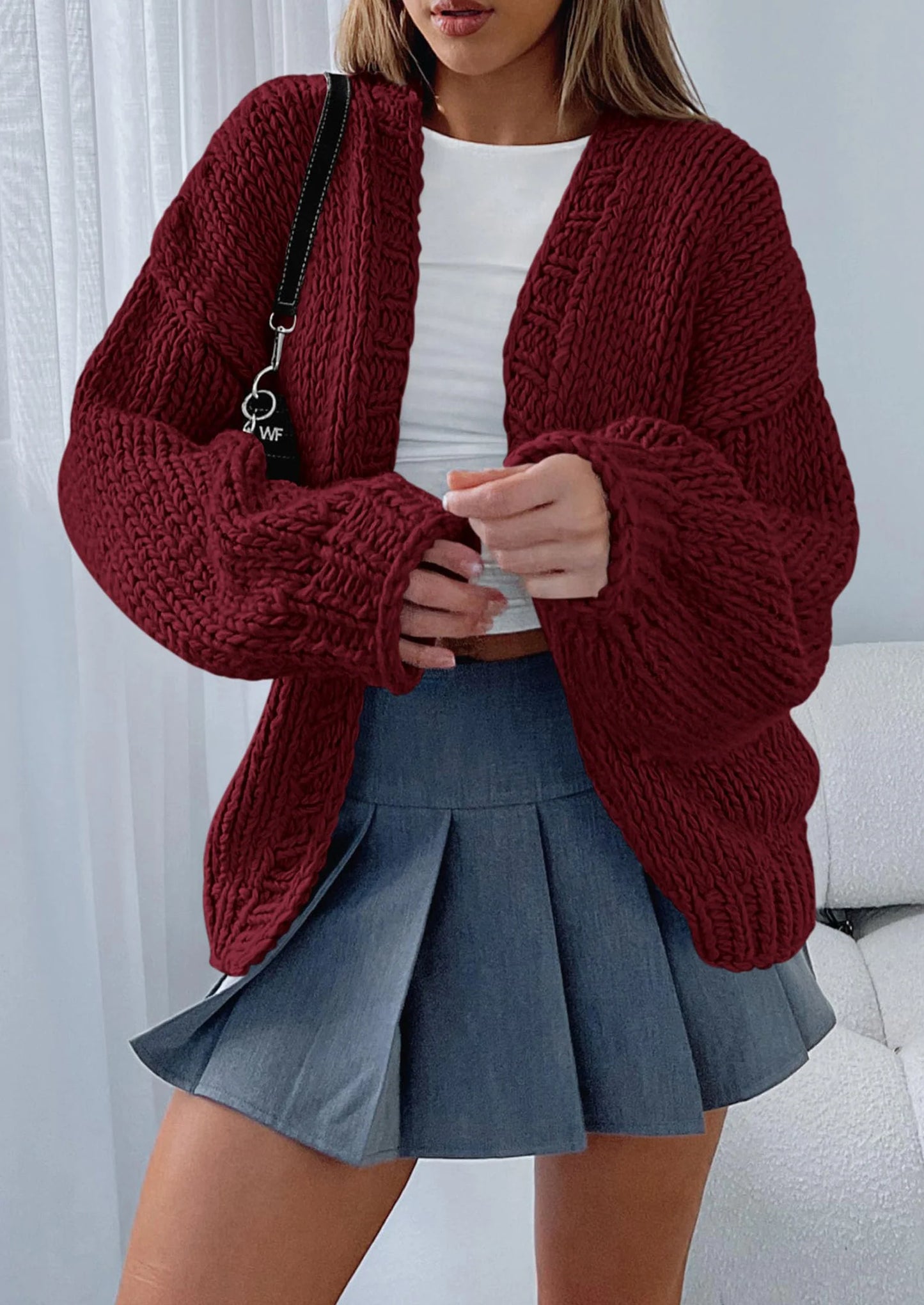 Cardigan Sweaters for Women Trendy Fall Fashion Long Sleeve Chunky Knit Cardigans Winter Clothing Outfits