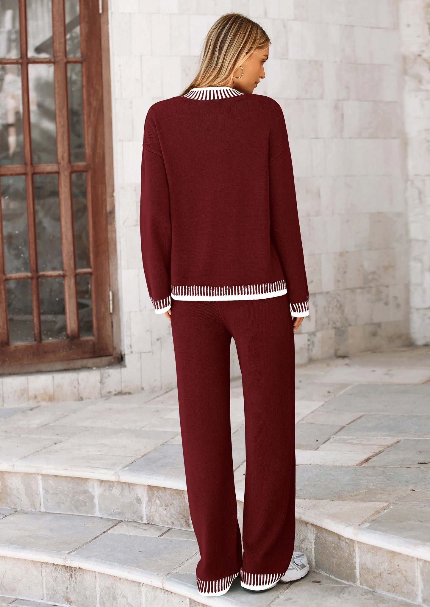 Lounge Sets for Women Fall Loungewear 2 Piece Outfits Cardigan Sweaters Track Suit Matching Winter Clothing