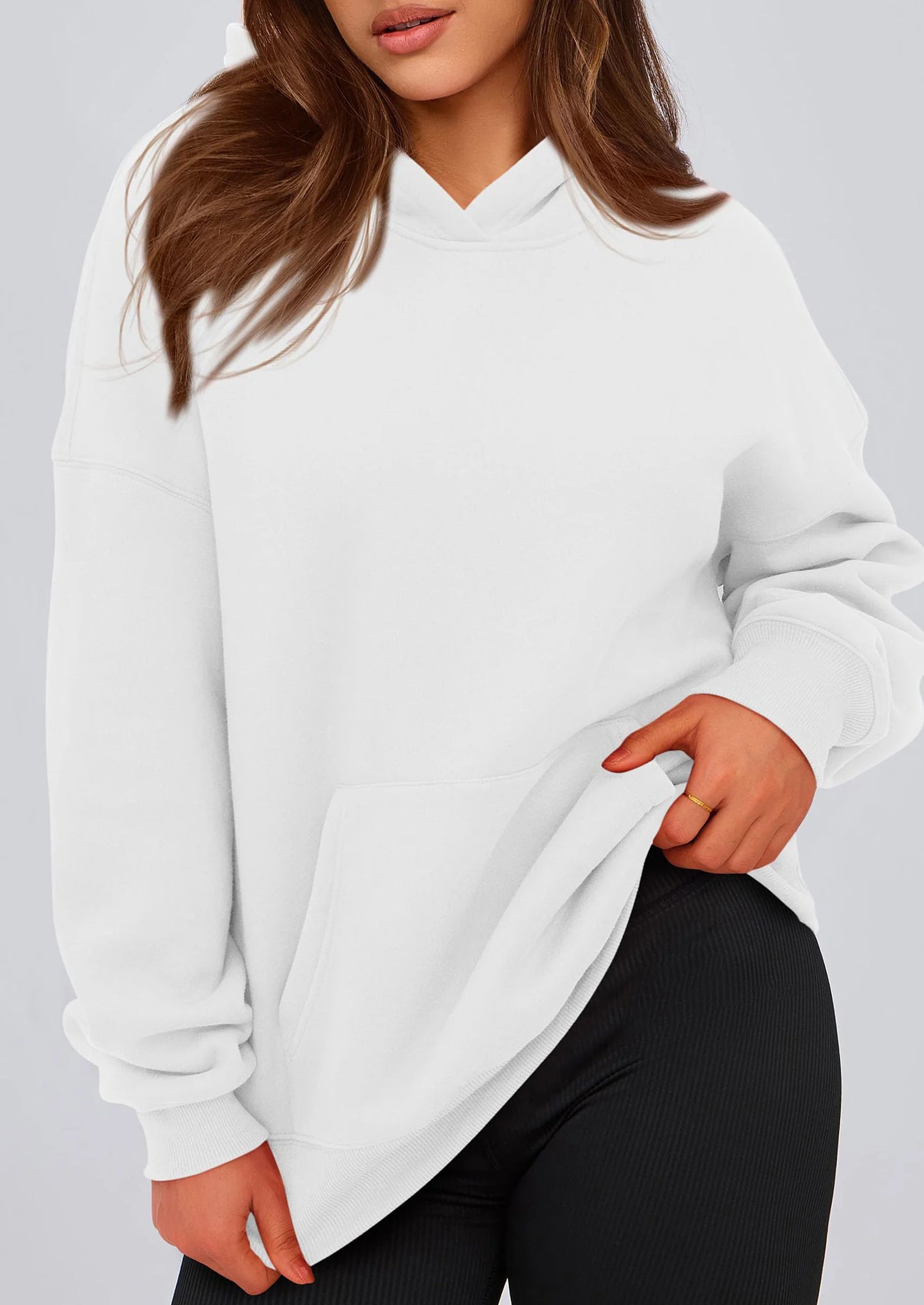 Womens Oversized Hoodies Fleece Hooded Sweatshirts Long Sleeve Pullover Tops Fall Outfits Winter Clothes