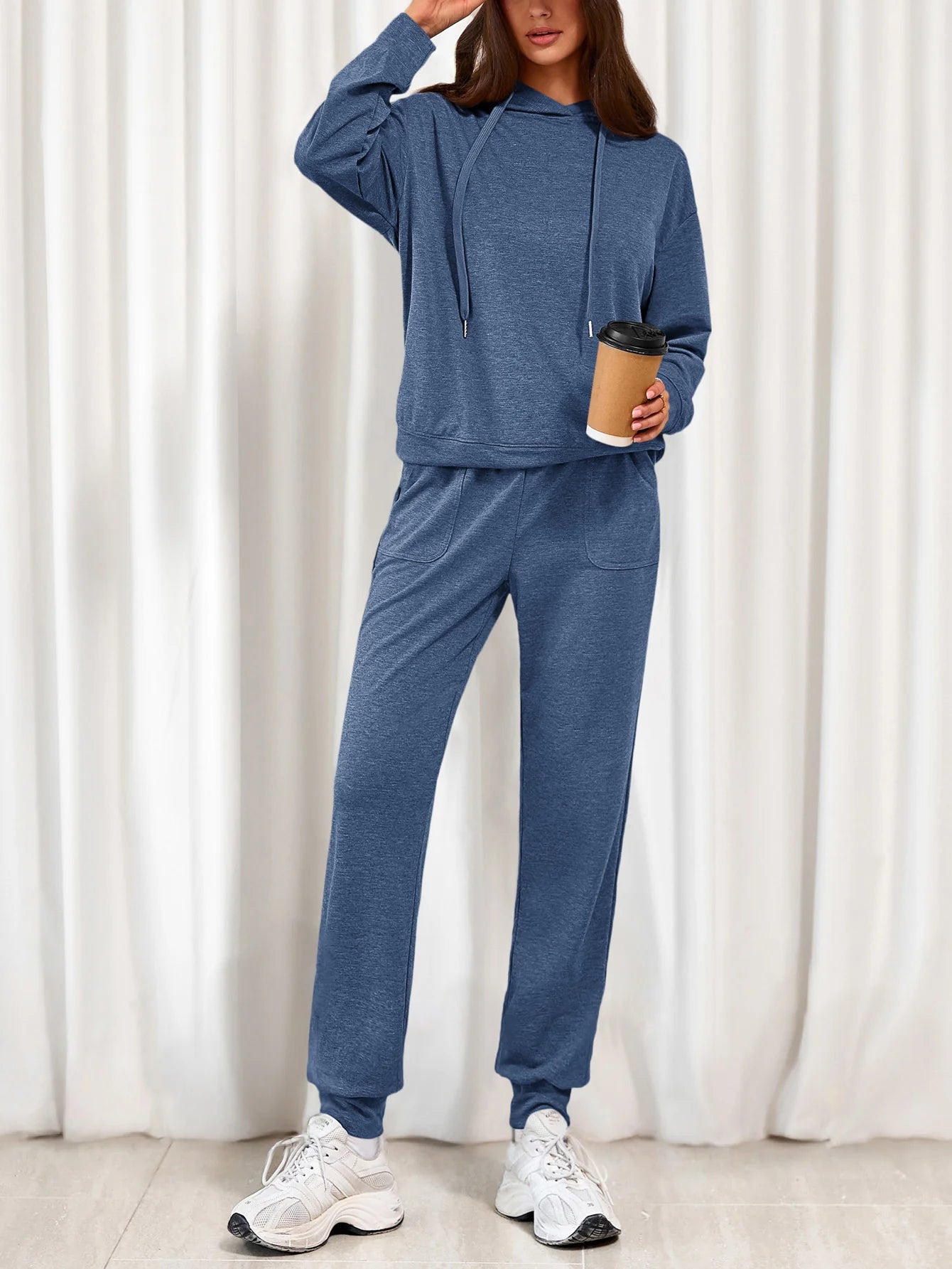 Women's Two Piece Outfits Sweatsuits Lounge Sets Hoodies Sweatshirt Joggers Sweatpants Fall Fashion Clothes