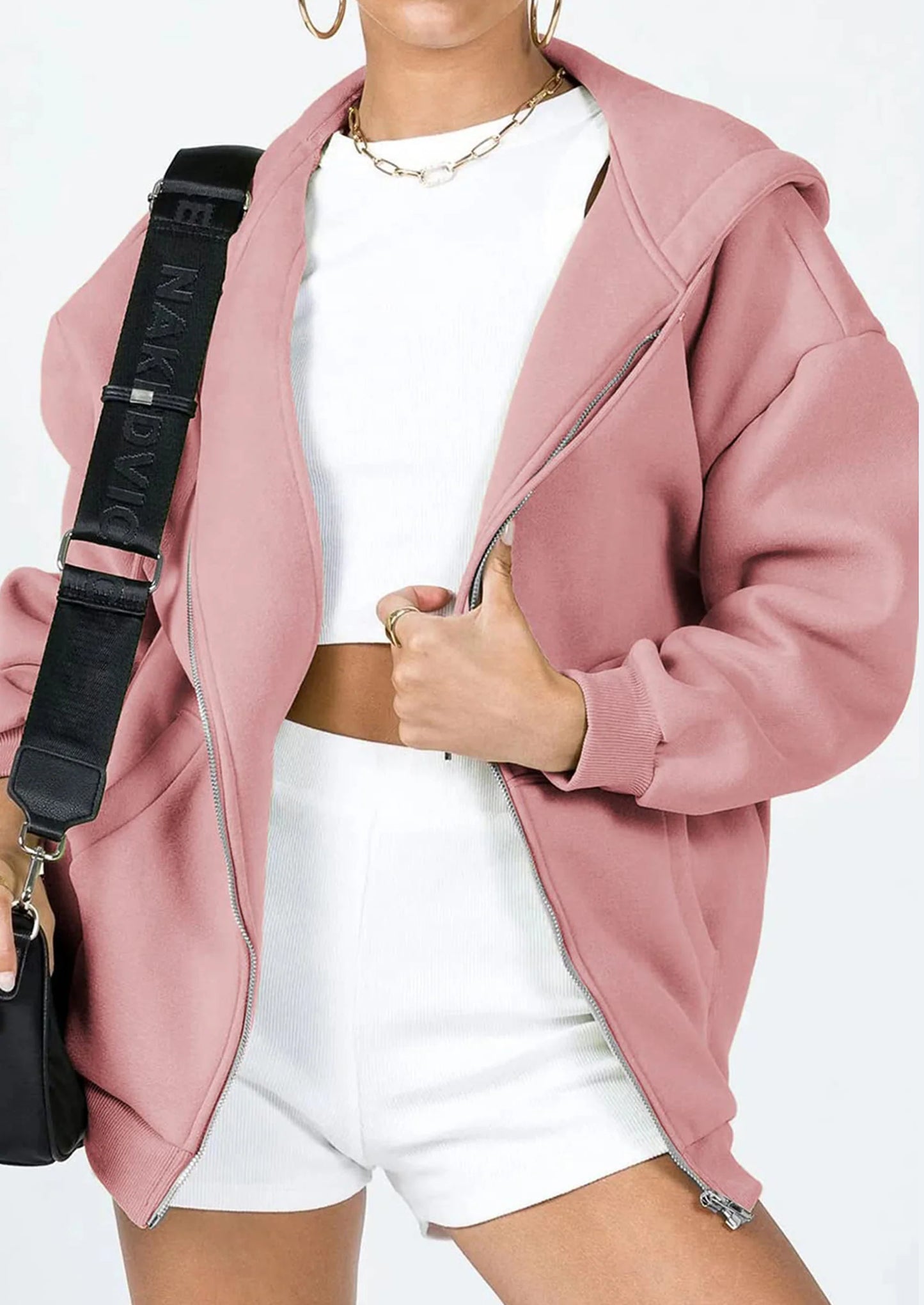 Women's Zip Up Y2K Hoodies Casual Long Sleeve Sweatshirts Fall Spring Track Jackets with Pockets
