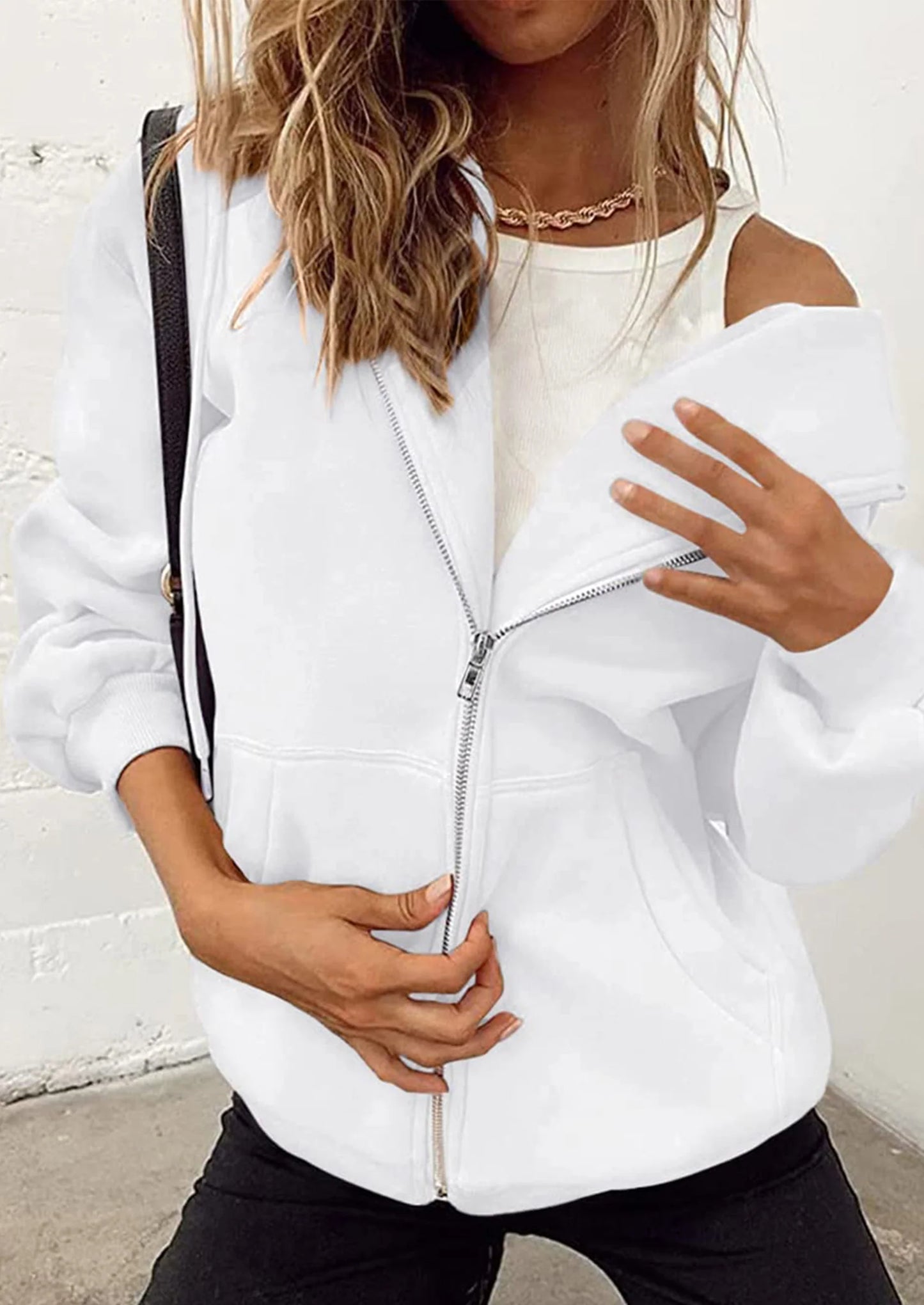 Women's Zip Up Y2K Hoodies Casual Long Sleeve Sweatshirts Fall Spring Track Jackets with Pockets