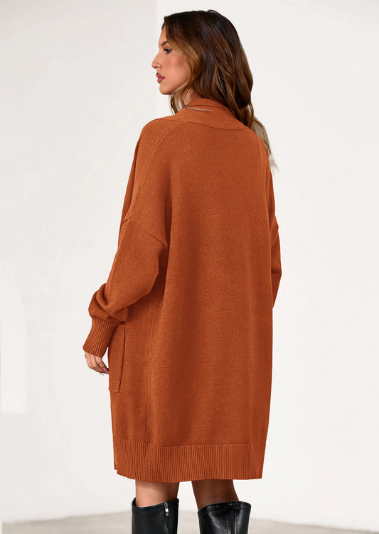 Women's Open Front Cardigan Long Sleeve Cozy Knit Sweaters Winter Fall Clothes Outerwear Coats