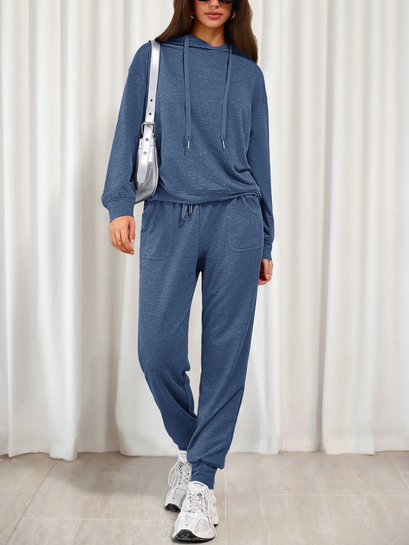 Women's Two Piece Outfits Sweatsuits Lounge Sets Hoodies Sweatshirt Joggers Sweatpants Fall Fashion Clothes