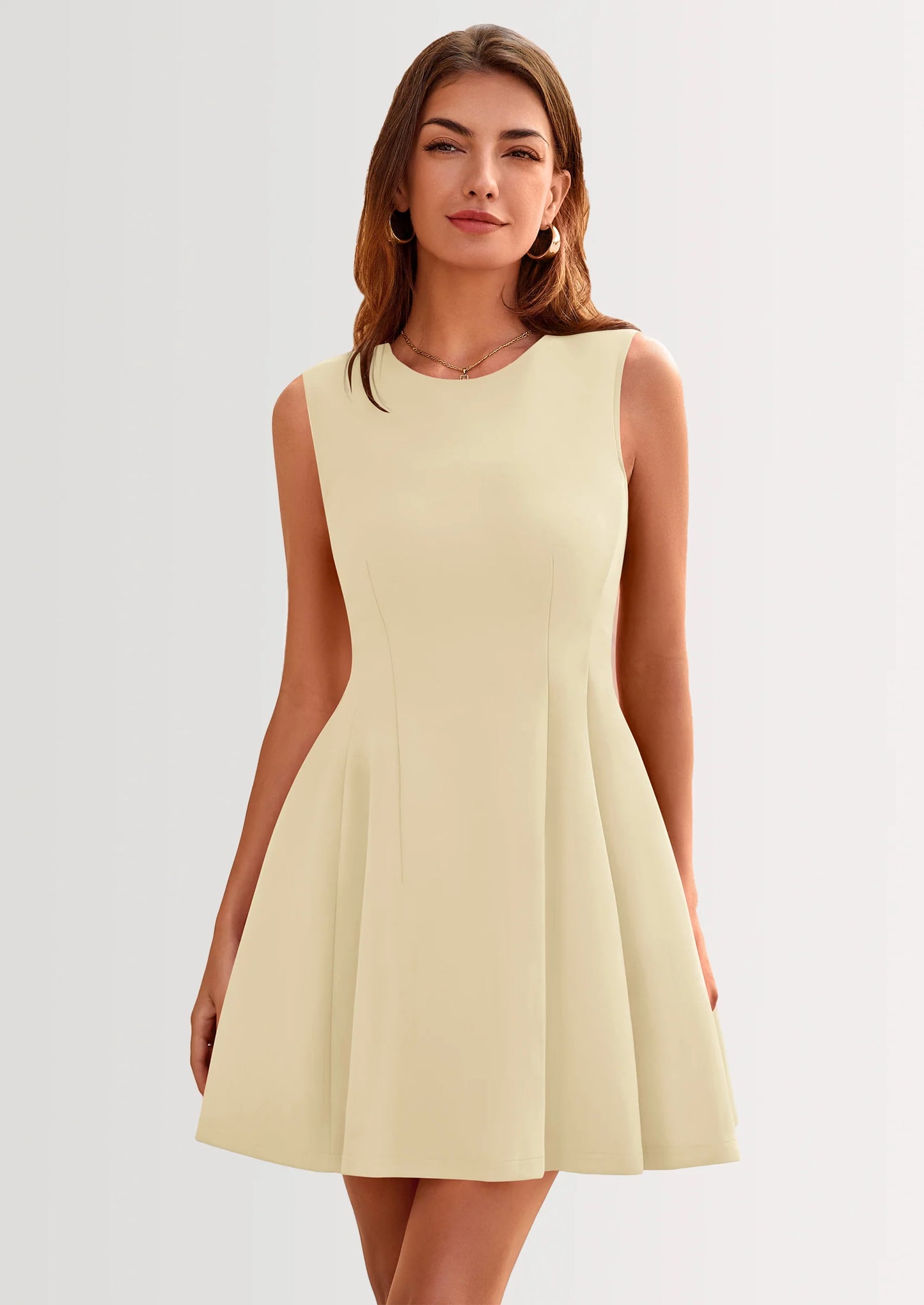 Women's Short Summer Dress Elegant Classy A Line Sleeveless Tank Graduation Cocktail Party Mini Dresses
