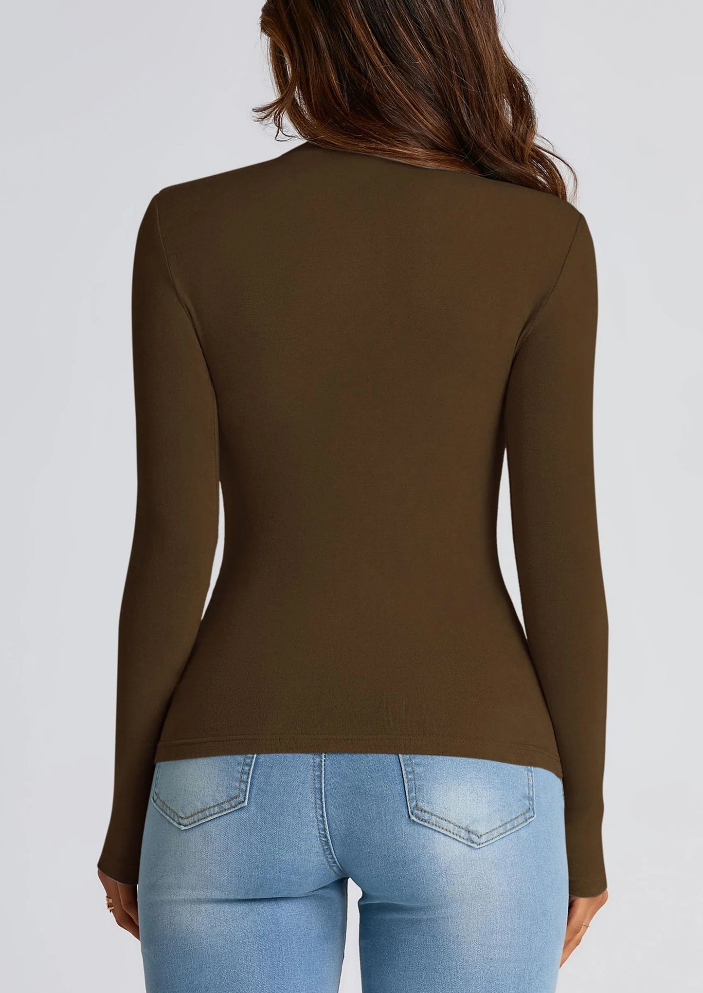Womens Fall Y2K Going Out Crop Tops Long Sleeve Mock Neck Ruched Slim Fitted Basic Trendy Casual T Shirts Blouse