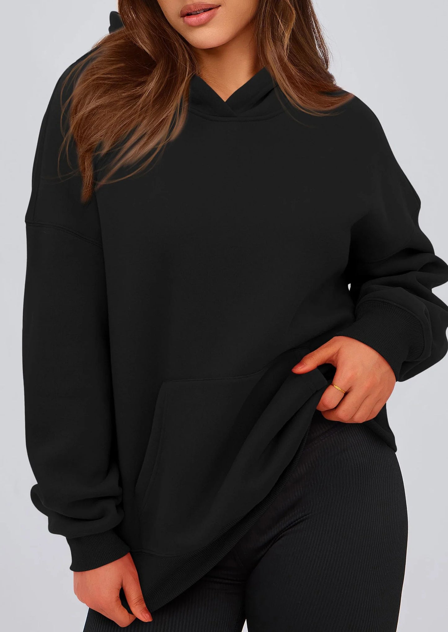 Womens Oversized Hoodies Fleece Hooded Sweatshirts Long Sleeve Pullover Tops Fall Outfits Winter Clothes