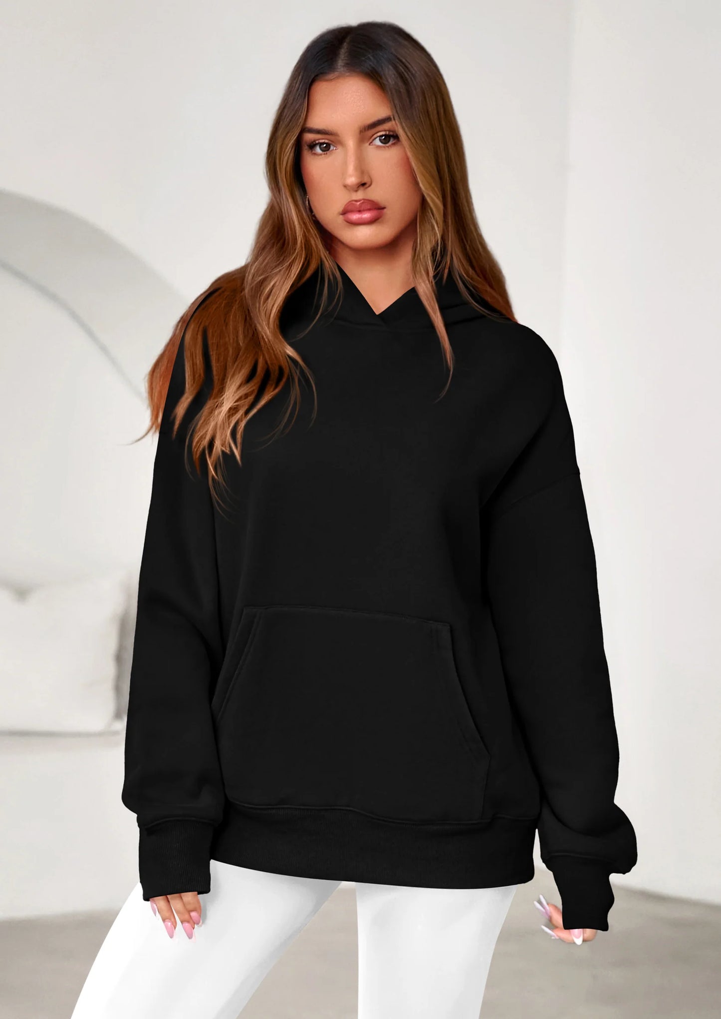 Womens Oversized Hoodies Fleece Hooded Sweatshirts Long Sleeve Pullover Tops Fall Outfits Winter Clothes