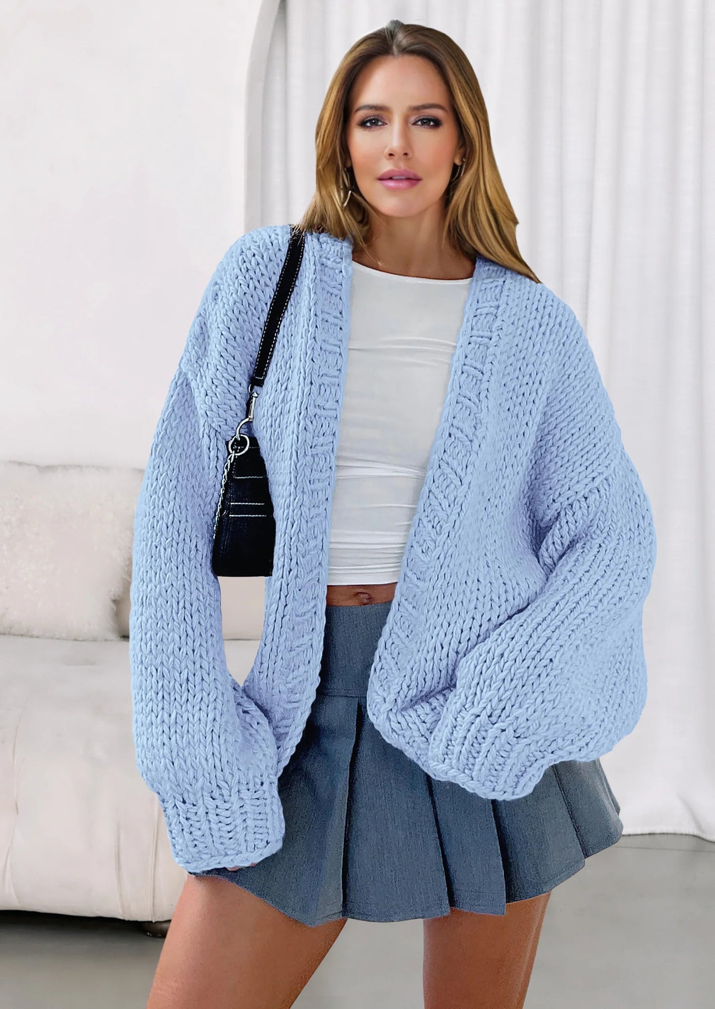 Cardigan Sweaters for Women Trendy Fall Fashion Long Sleeve Chunky Knit Cardigans Winter Clothing Outfits