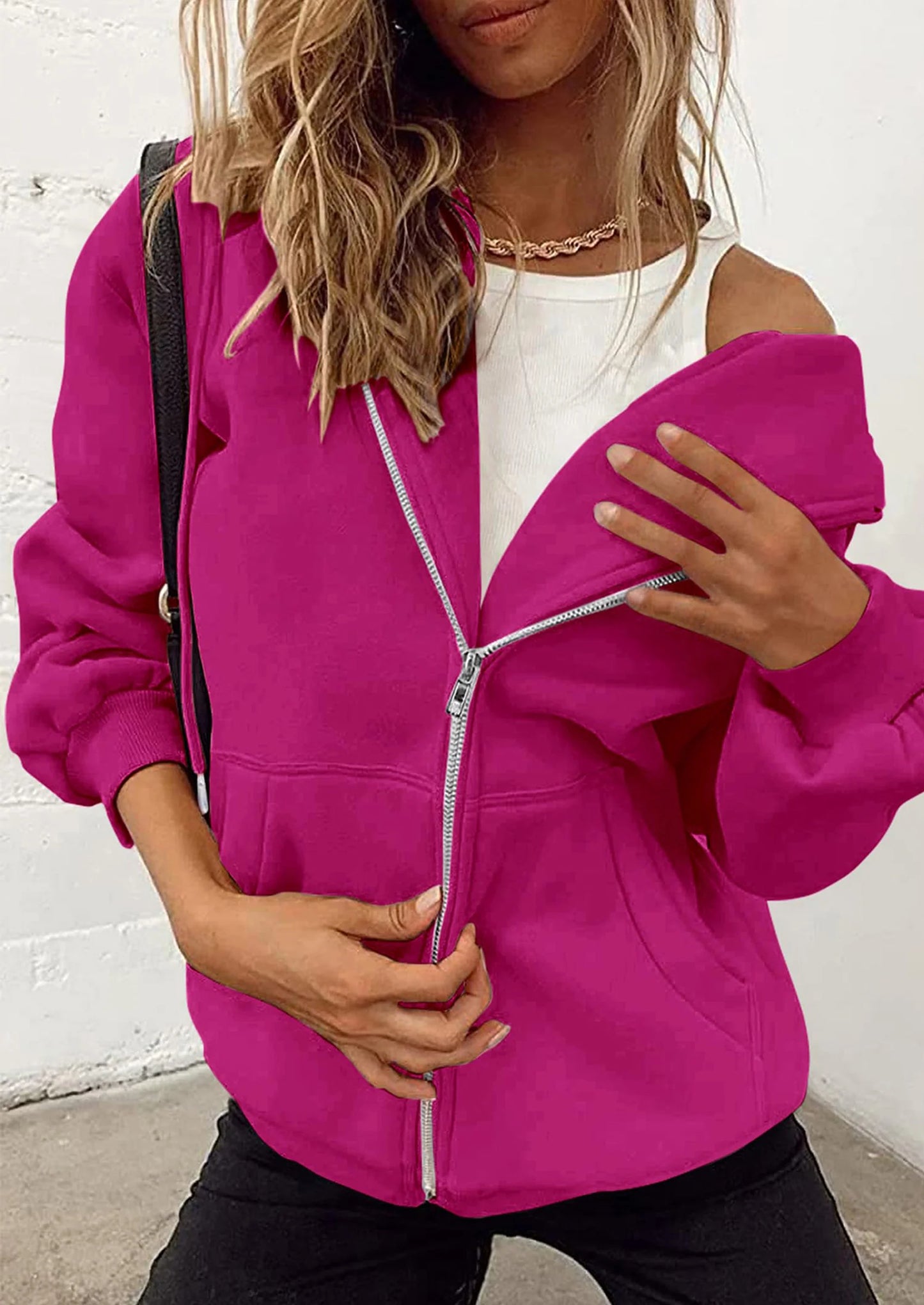 Women's Zip Up Y2K Hoodies Casual Long Sleeve Sweatshirts Fall Spring Track Jackets with Pockets