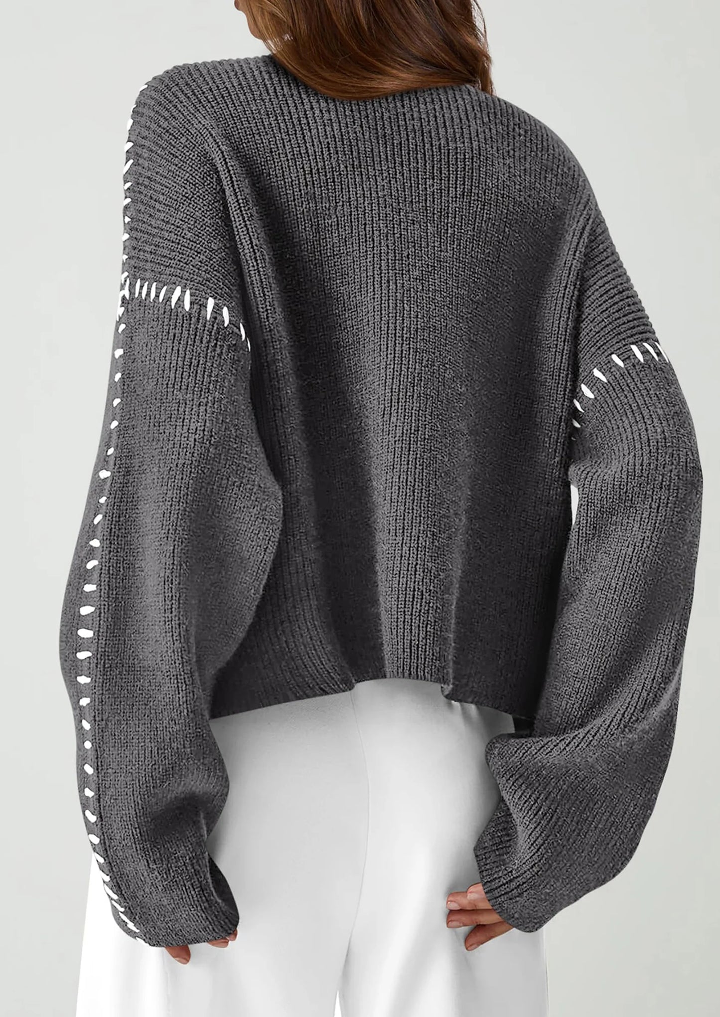 Women's Chunky Knit Sweaters Fall Long Sleeve Mock Neck Oversized Pullover Tops Winter Fashion Clothes