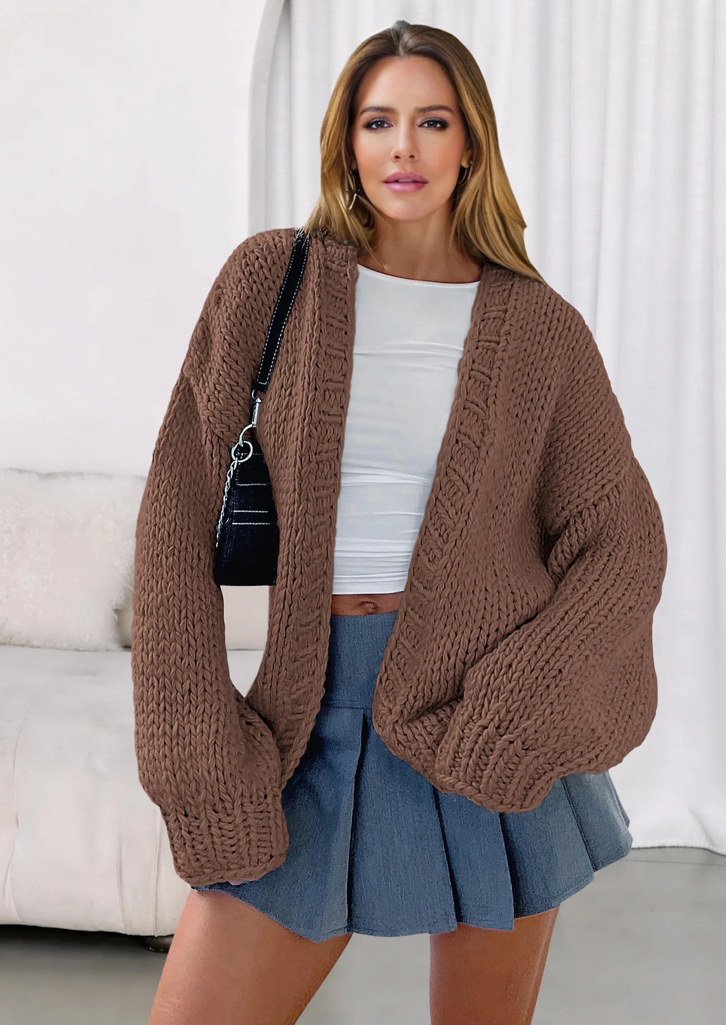 Cardigan Sweaters for Women Trendy Fall Fashion Long Sleeve Chunky Knit Cardigans Winter Clothing Outfits