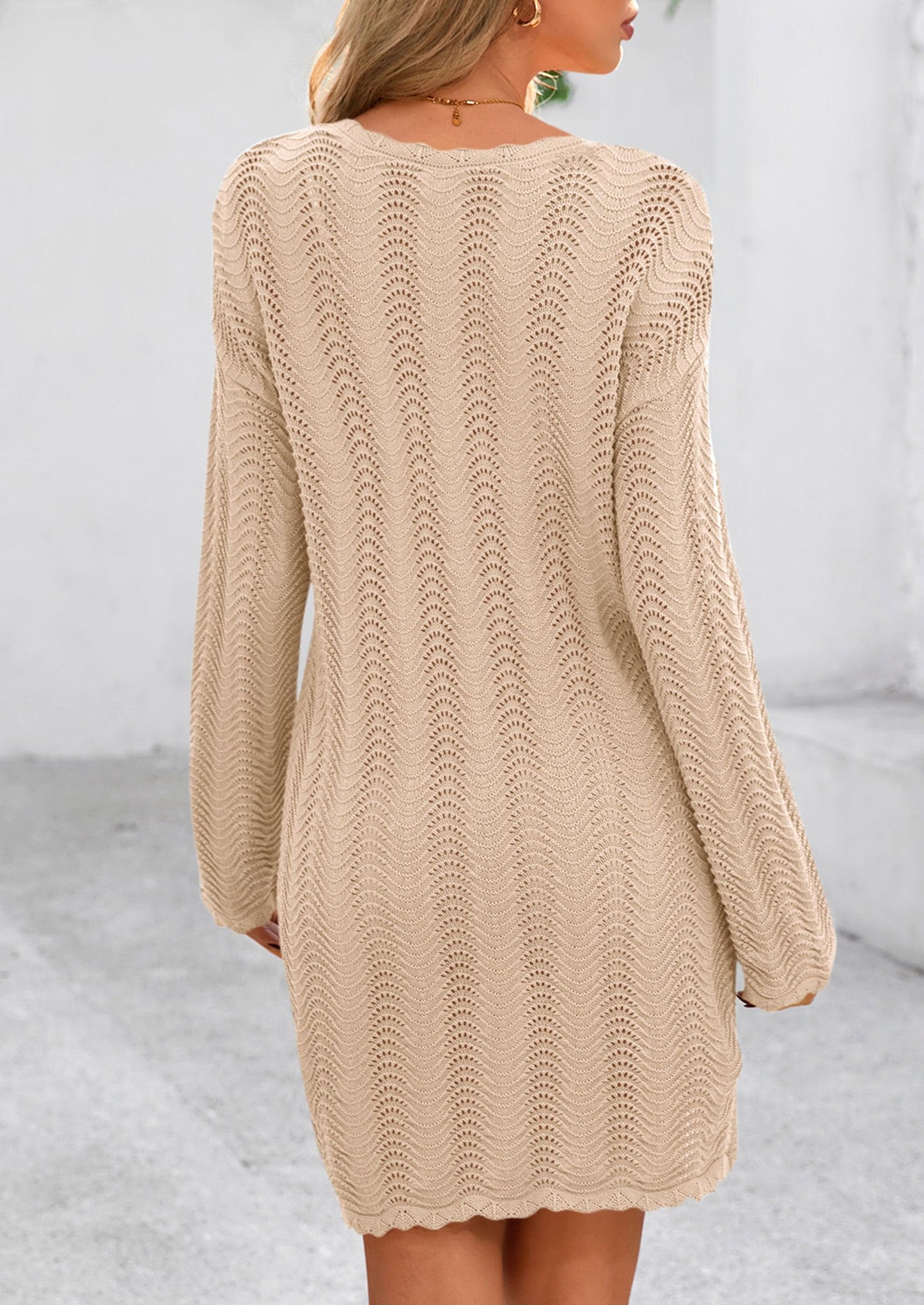 Women's Swimsuit Cover Up Summer Bathing Suit Swimwear Crochet Knit Dress Fashion Beach Vacation Clothes