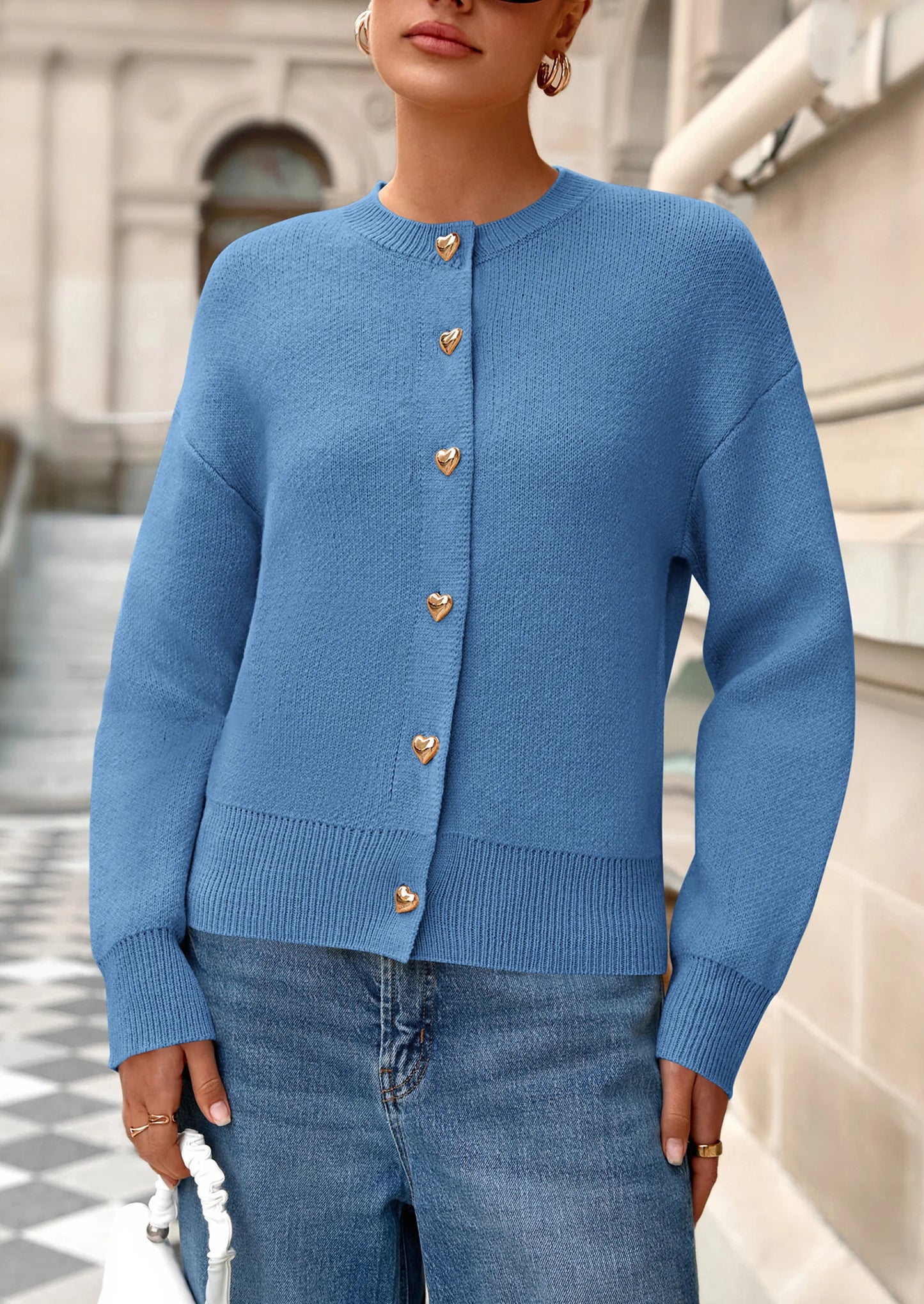 Cardigan Sweaters for Women Trendy Long Sleeve Open Front Button Down Jacket Fall Clothes Winter Coats