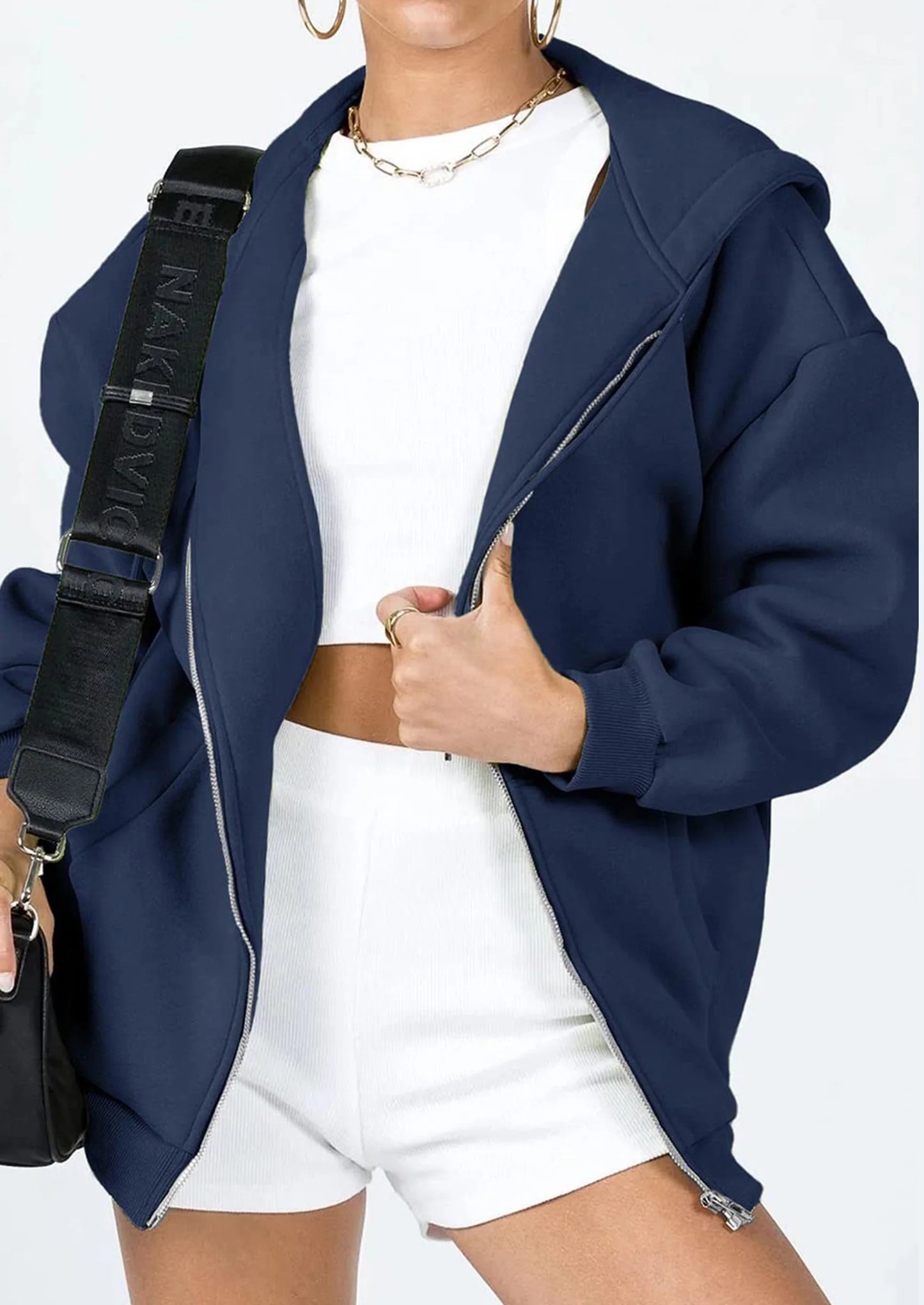 Women's Zip Up Y2K Hoodies Casual Long Sleeve Sweatshirts Fall Spring Track Jackets with Pockets