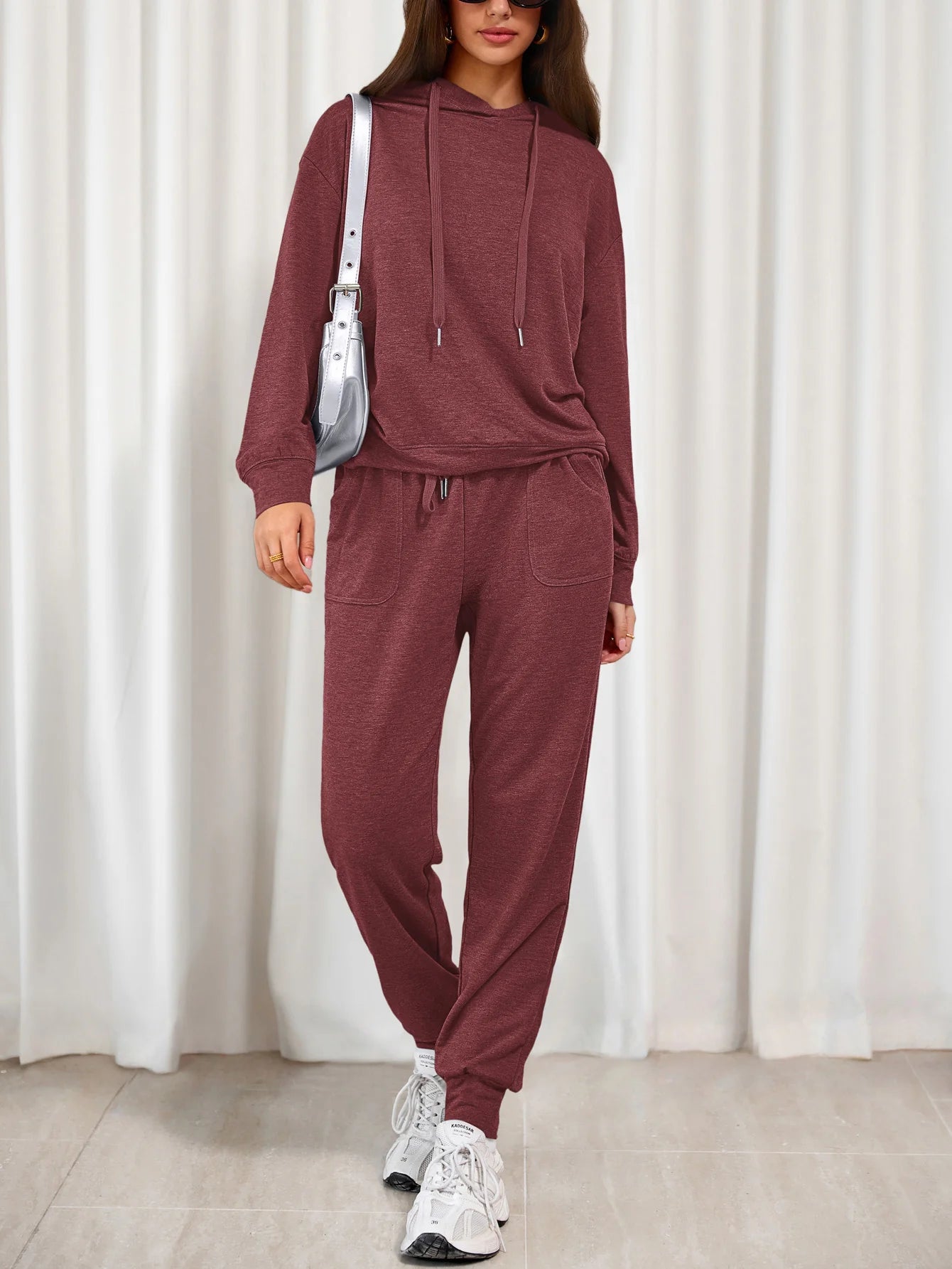 Women's Two Piece Outfits Sweatsuits Lounge Sets Hoodies Sweatshirt Joggers Sweatpants Fall Fashion Clothes