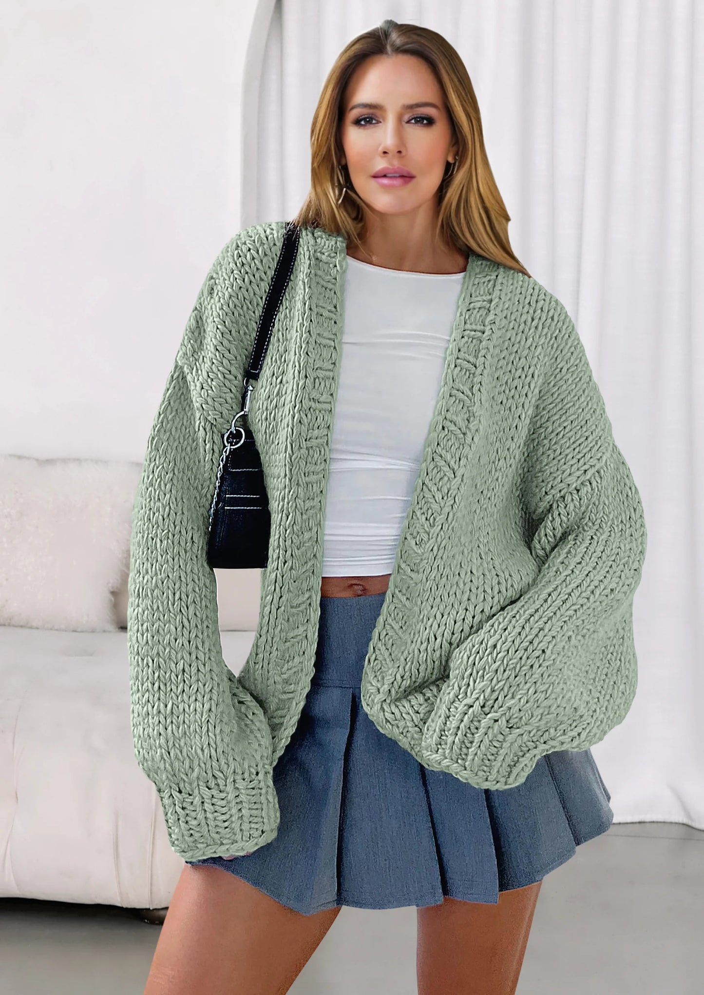 Cardigan Sweaters for Women Trendy Fall Fashion Long Sleeve Chunky Knit Cardigans Winter Clothing Outfits