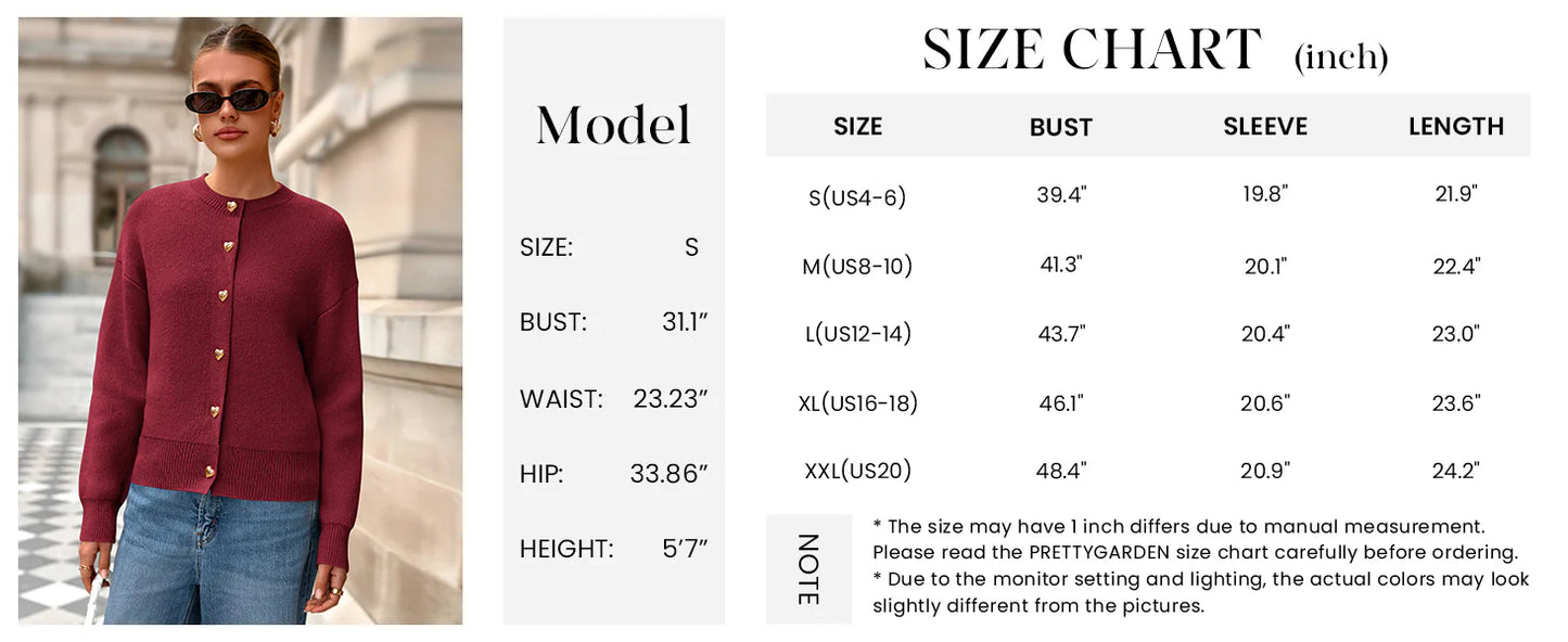 Cardigan Sweaters for Women Trendy Long Sleeve Open Front Button Down Jacket Fall Clothes Winter Coats